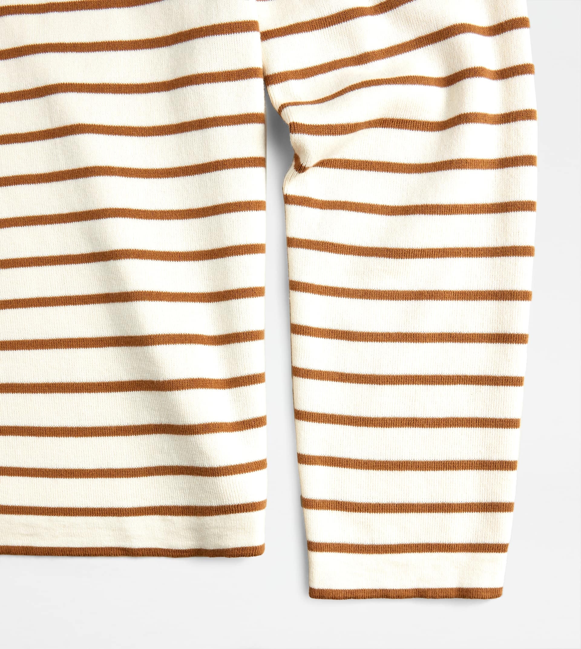STRIPED TURTLENECK JUMPER - BEIGE, BROWN - 7