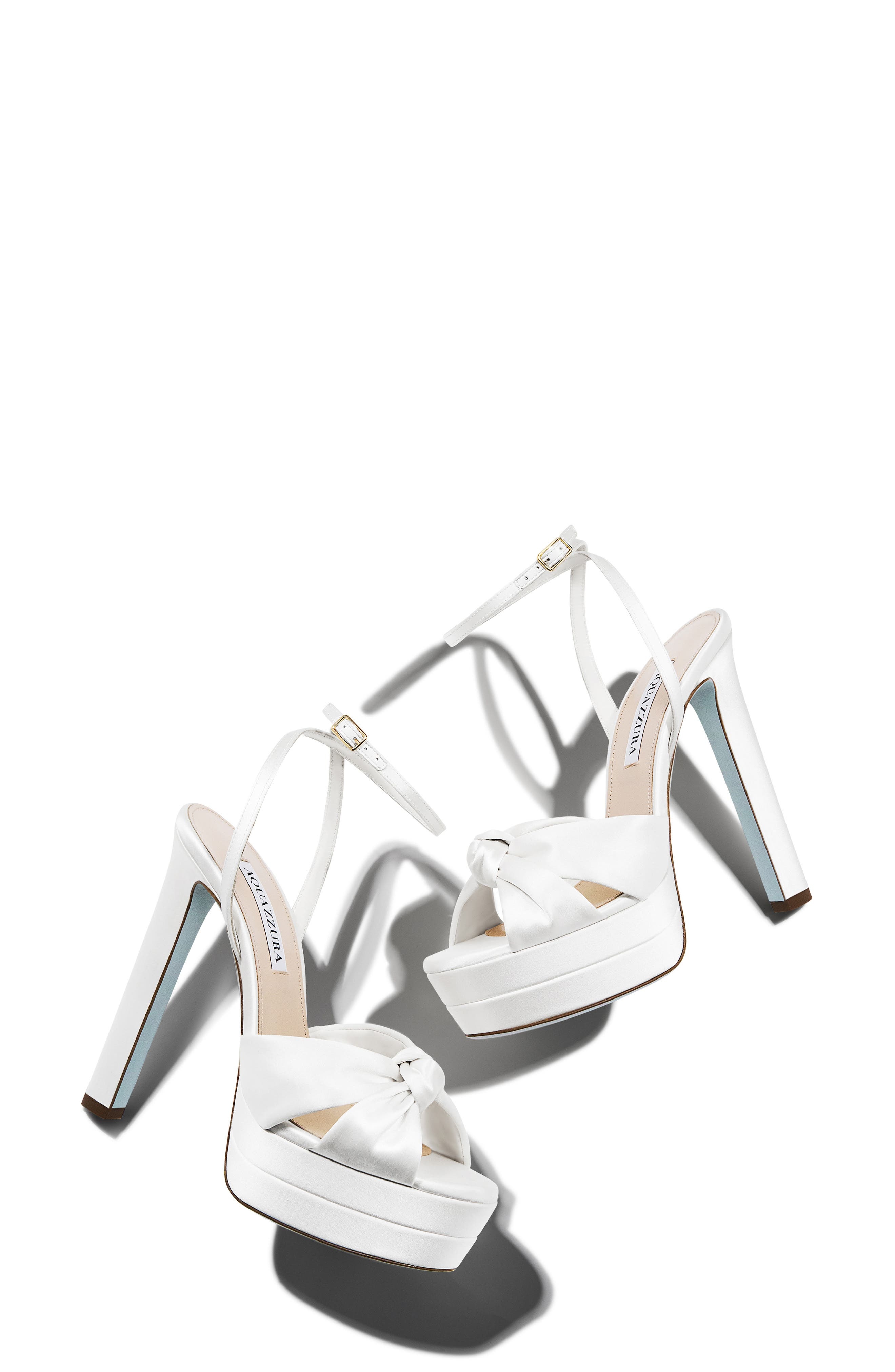 Aquazzura Cupid Bridal Ankle Strap Sandal in White at Nordstrom - 7