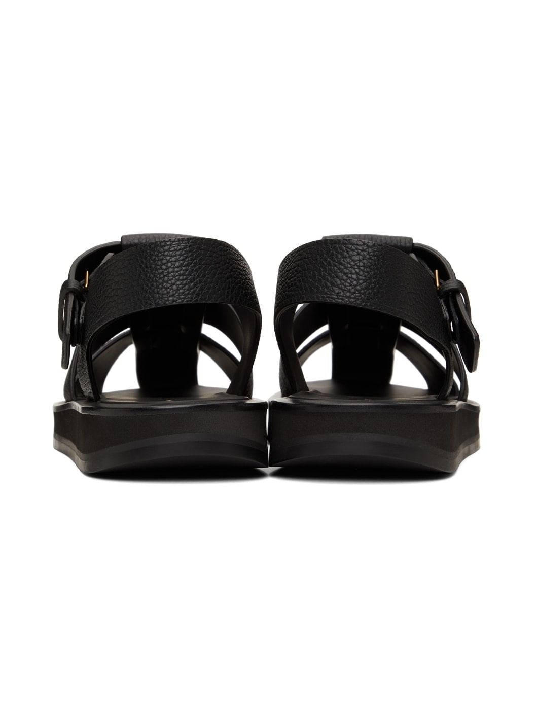 Black Fisherman Sandals - 4