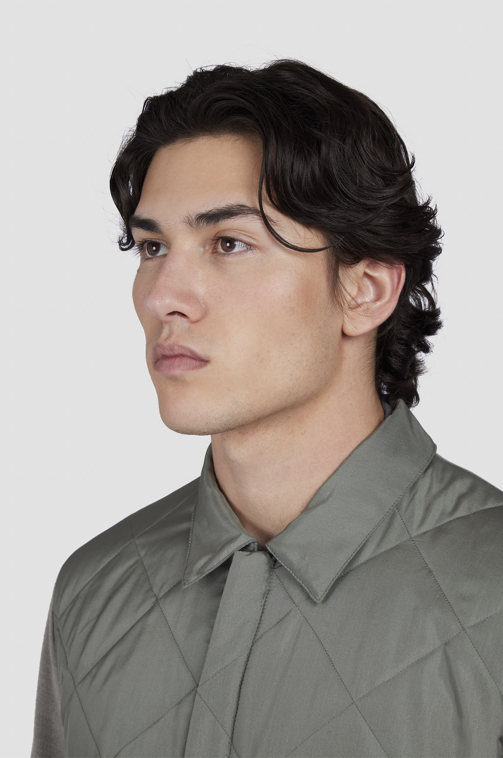 HYBRID ZIP-UP SHAKET IN TYPHOON® SILK, WOOL AND SILK - 4