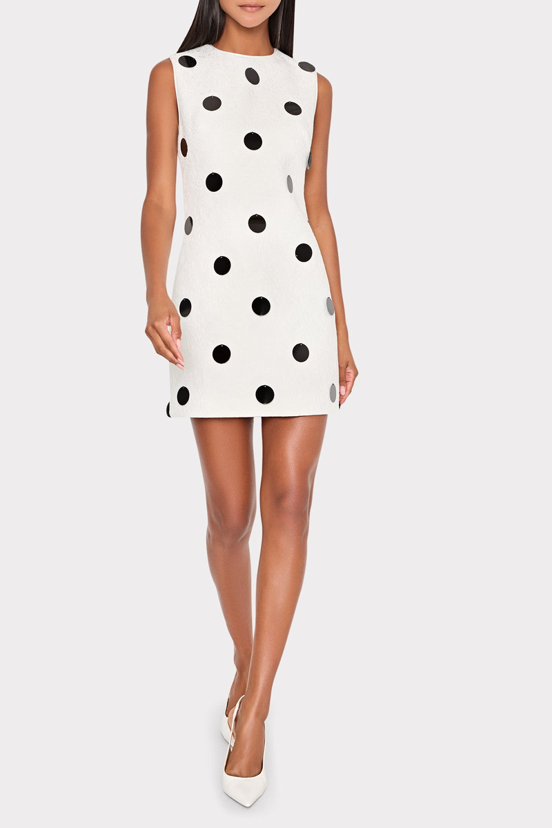 Ivette Polka Dot Pailette Mini Dress 3