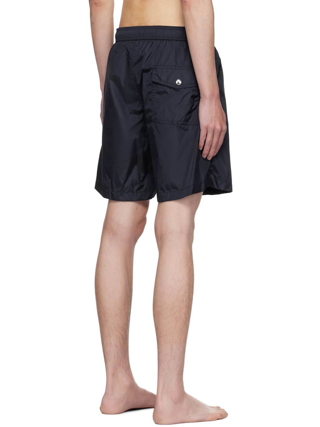 Navy Logo Patch Swim Shorts - 3