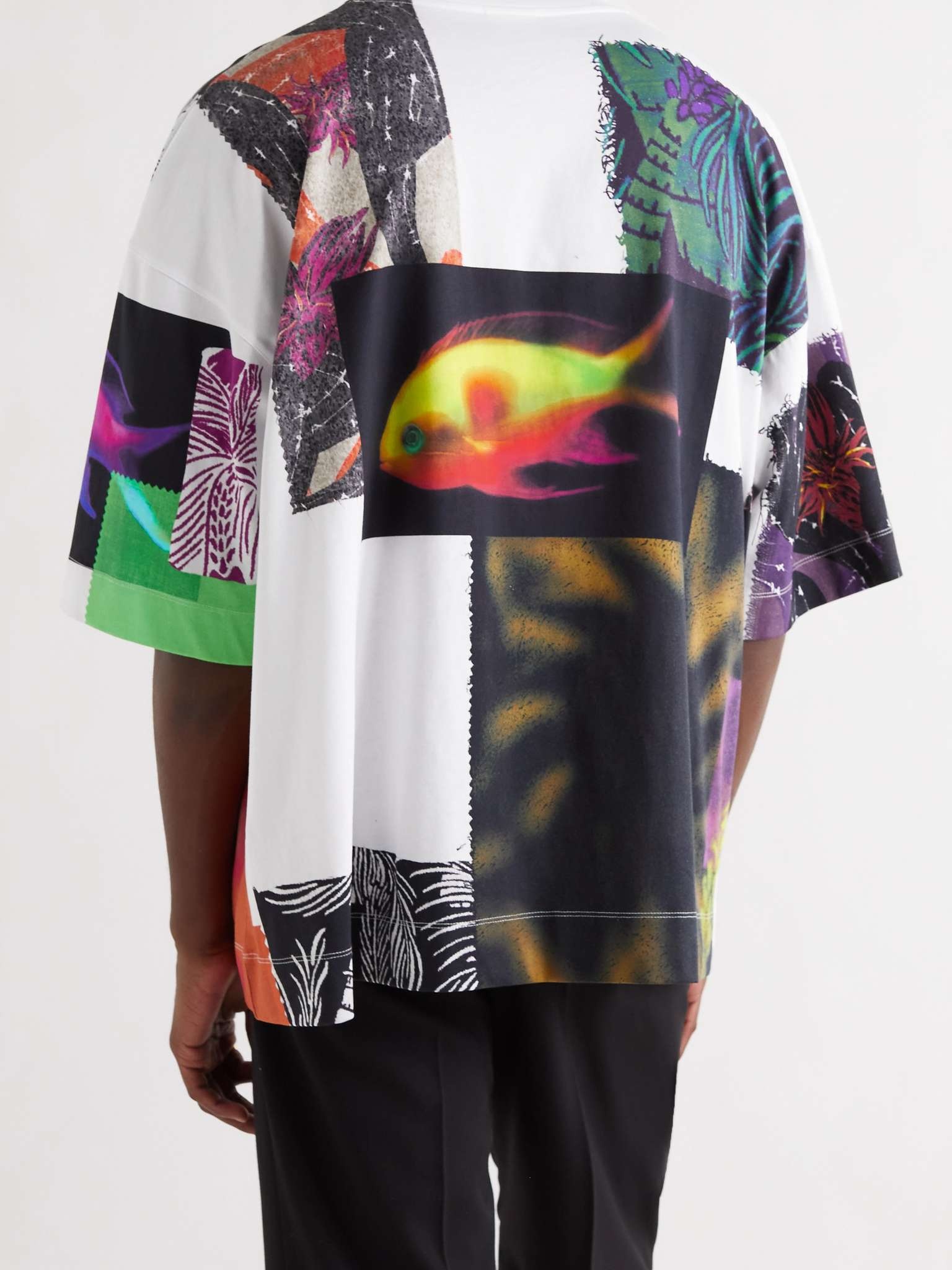 Oversized Patchwork Printed Cotton-Jersey T-Shirt - 4