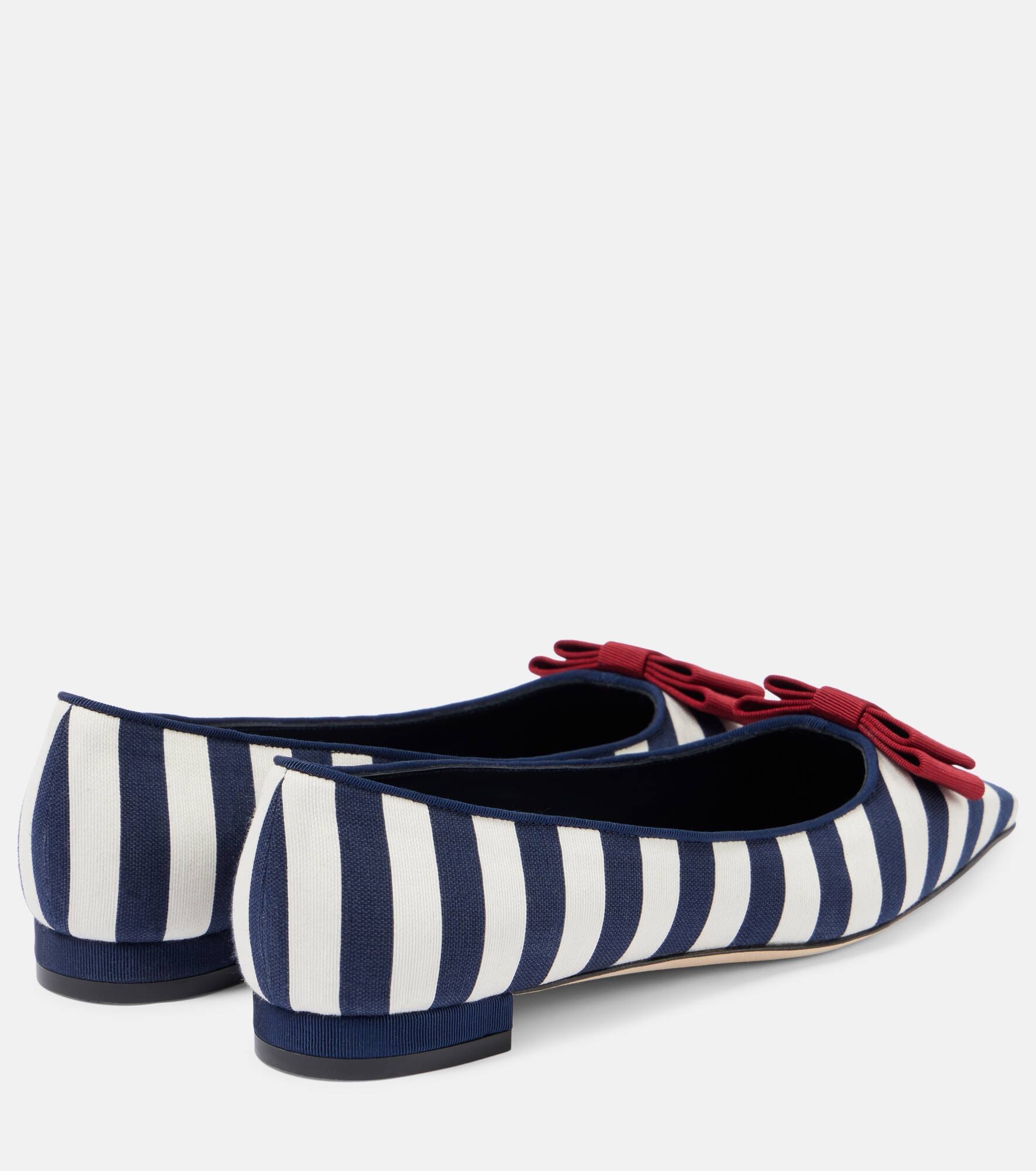 Reador bow-detail striped ballet flats - 2