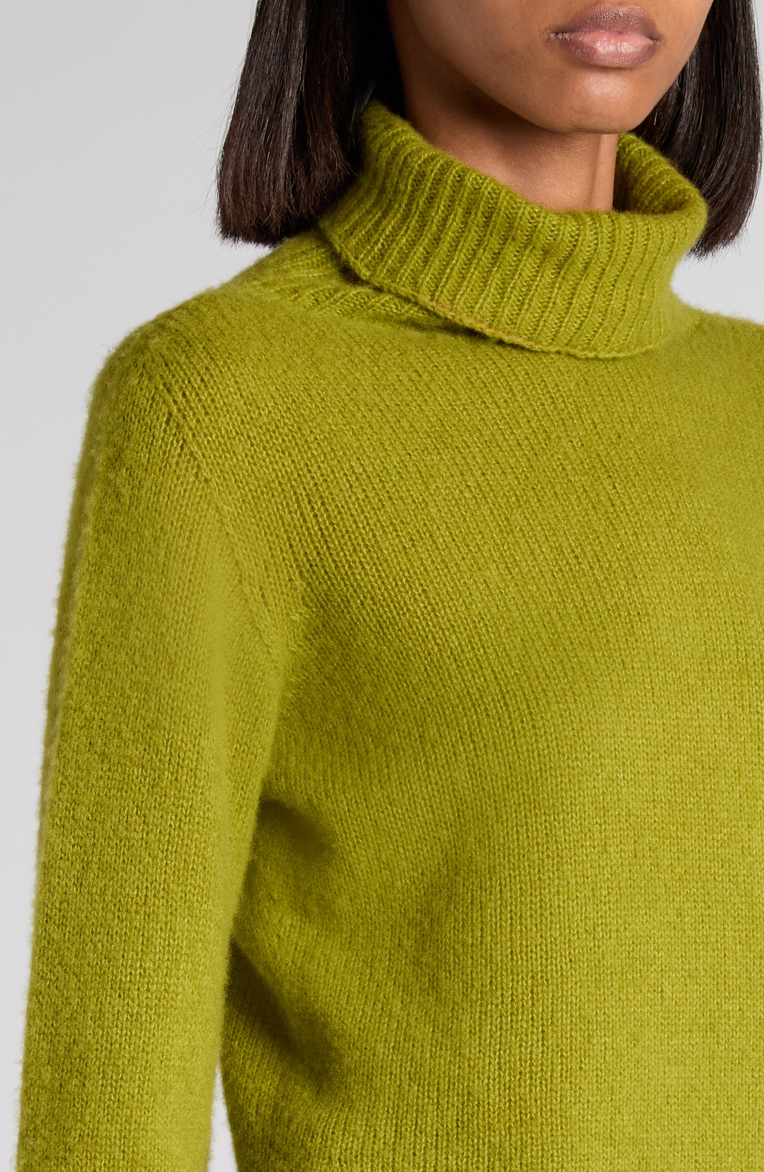 TOM FORD Cashmere & Silk Turtleneck Sweater in Fg300 Acid Green at Nordstrom - 5