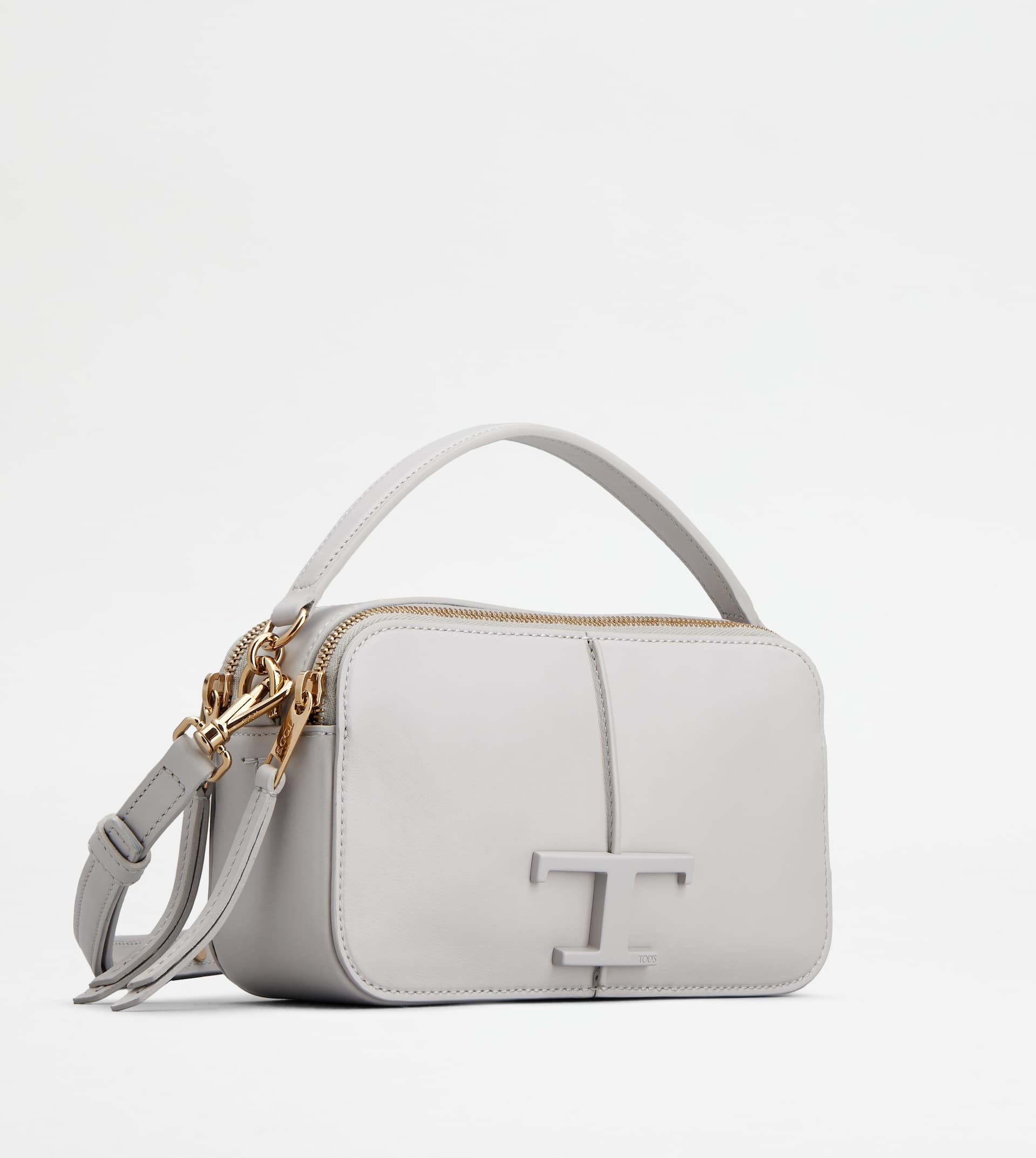 T TIMELESS CAMERA BAG IN LEATHER MINI - GREY - 5