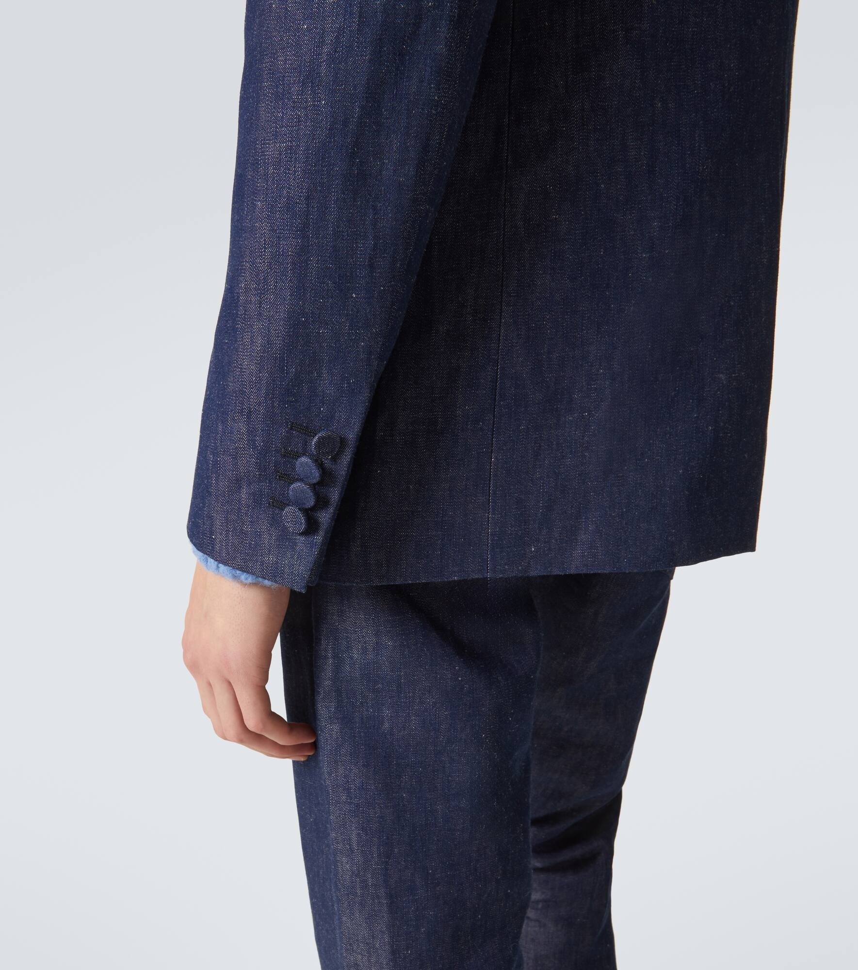 Cotton and linen blazer - 6