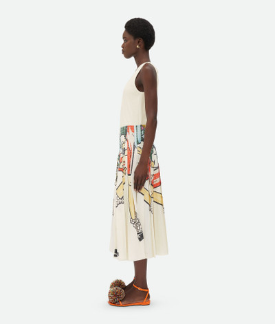 Bottega Veneta Printed Viscose Plisse Midi Skirt outlook