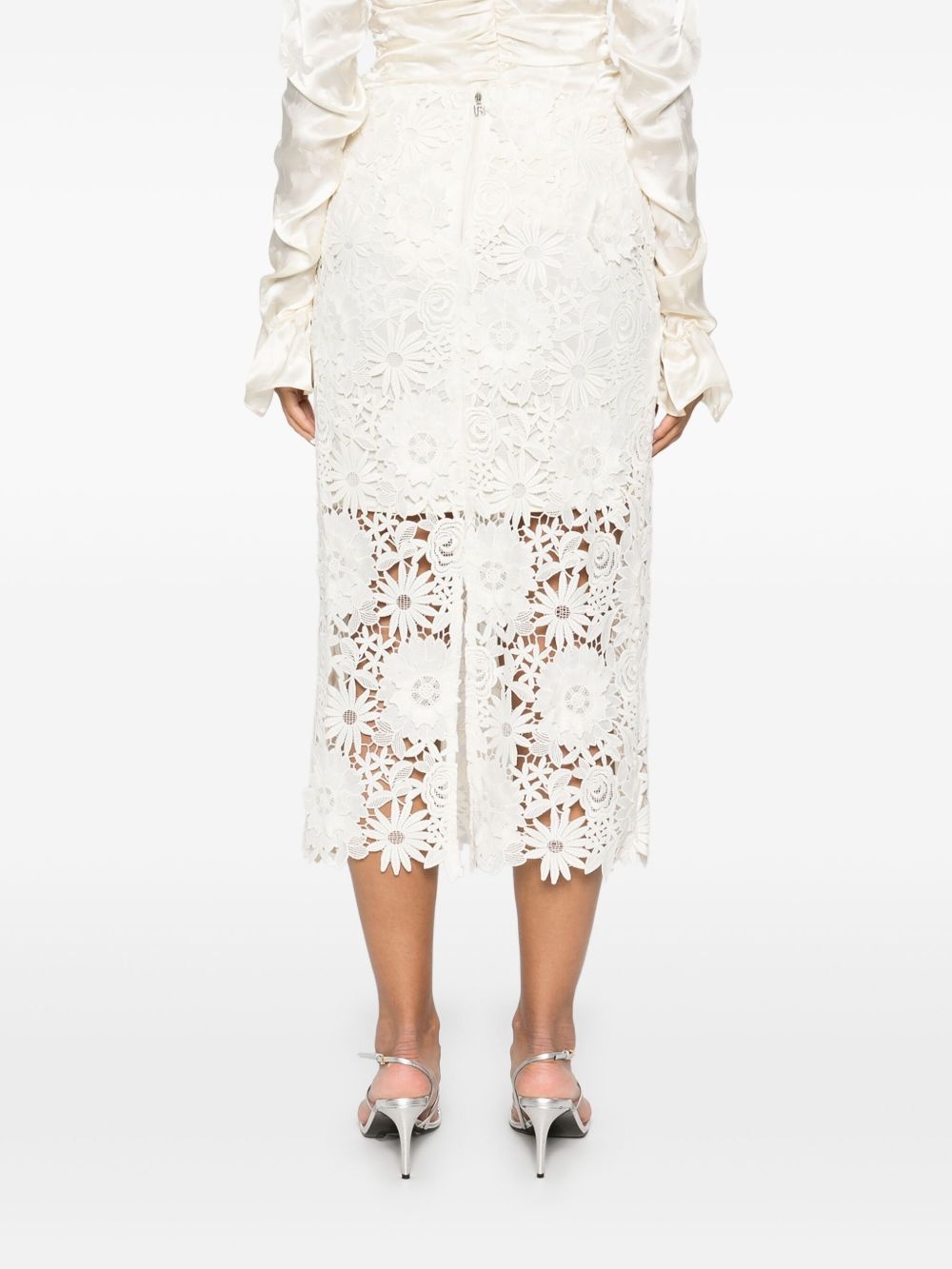 3D lace pencil skirt - 4