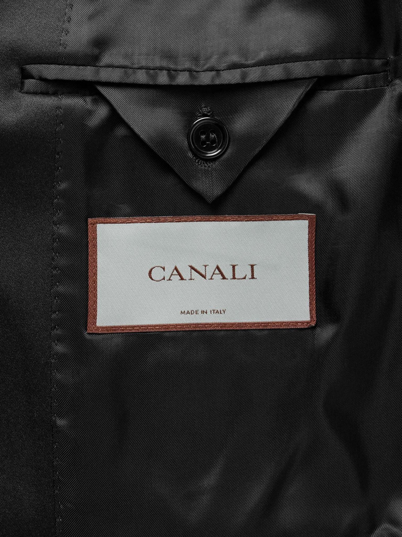 Satin-Trimmed Wool and Lyocell-Blend Jacquard Tuxedo Jacket 6