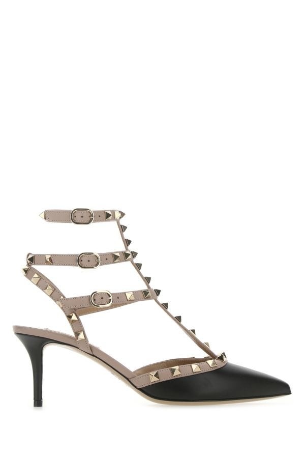 Two-tone leather Rockstud pumps - 1