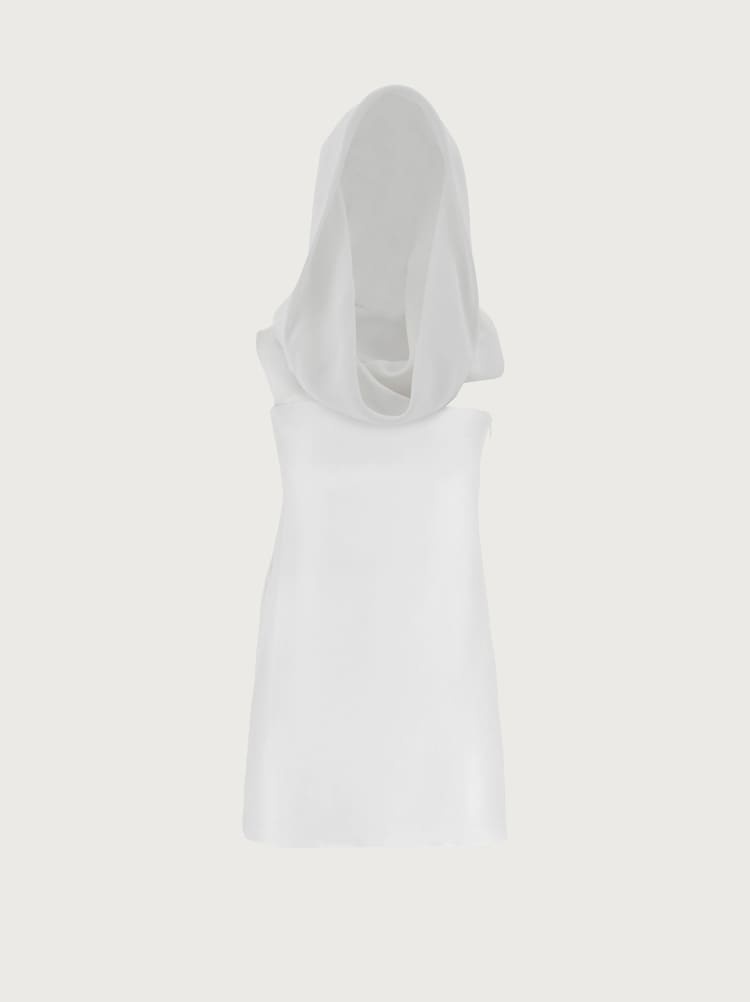 HOODED MINI DRESS - 1