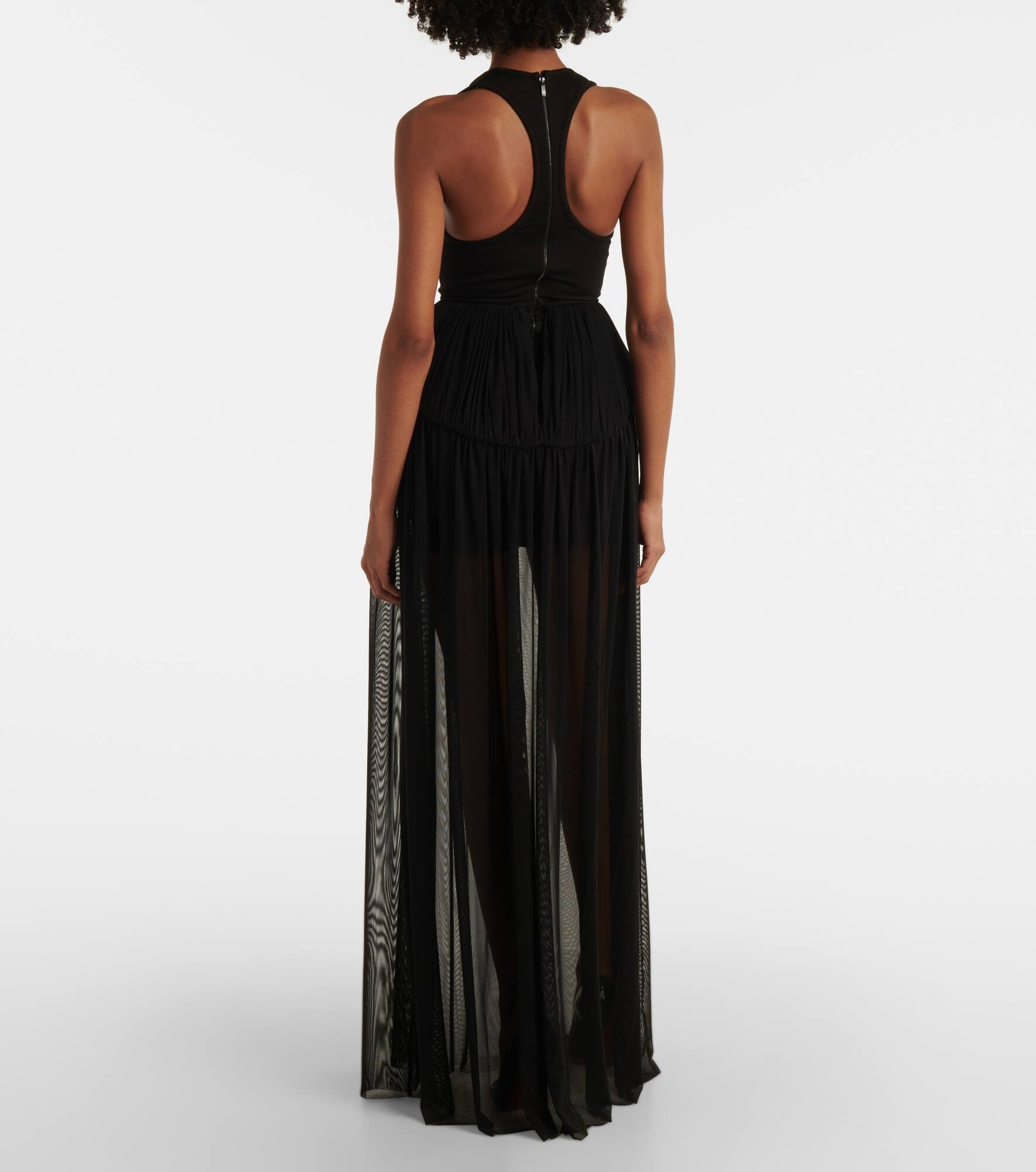 Jersey and chiffon gown - 3
