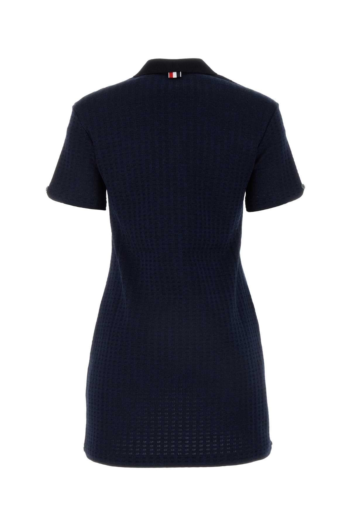 Thom Browne Women Navy Blue Cotton Polo Dress - 2
