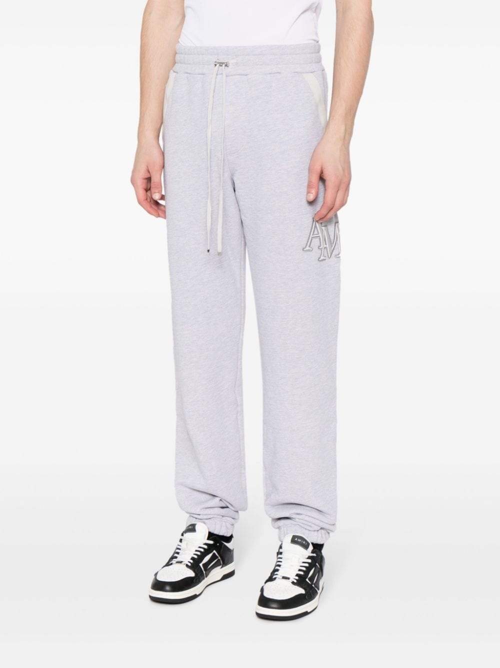 Staggered logo-embroidered track pants - 3