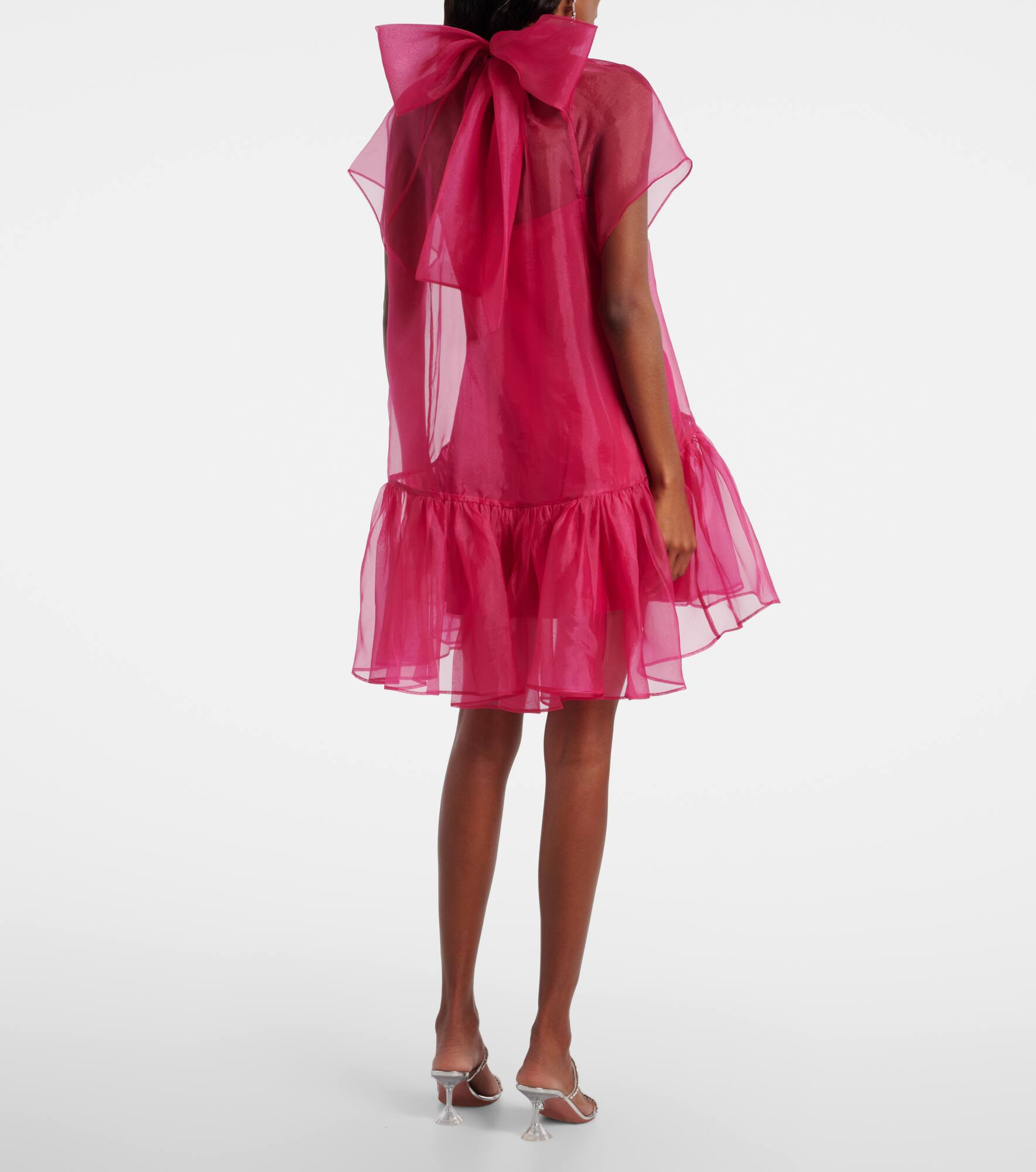 Beaux bow-detail organza minidress - 3