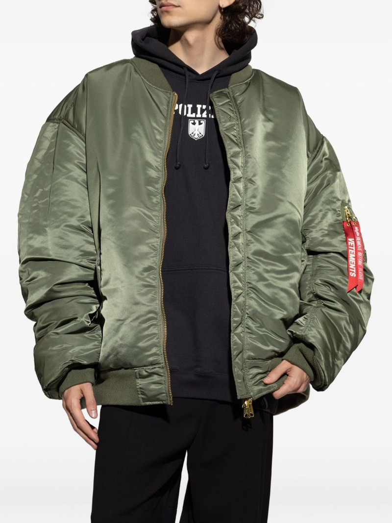 zip-fastening bomber jacket 3