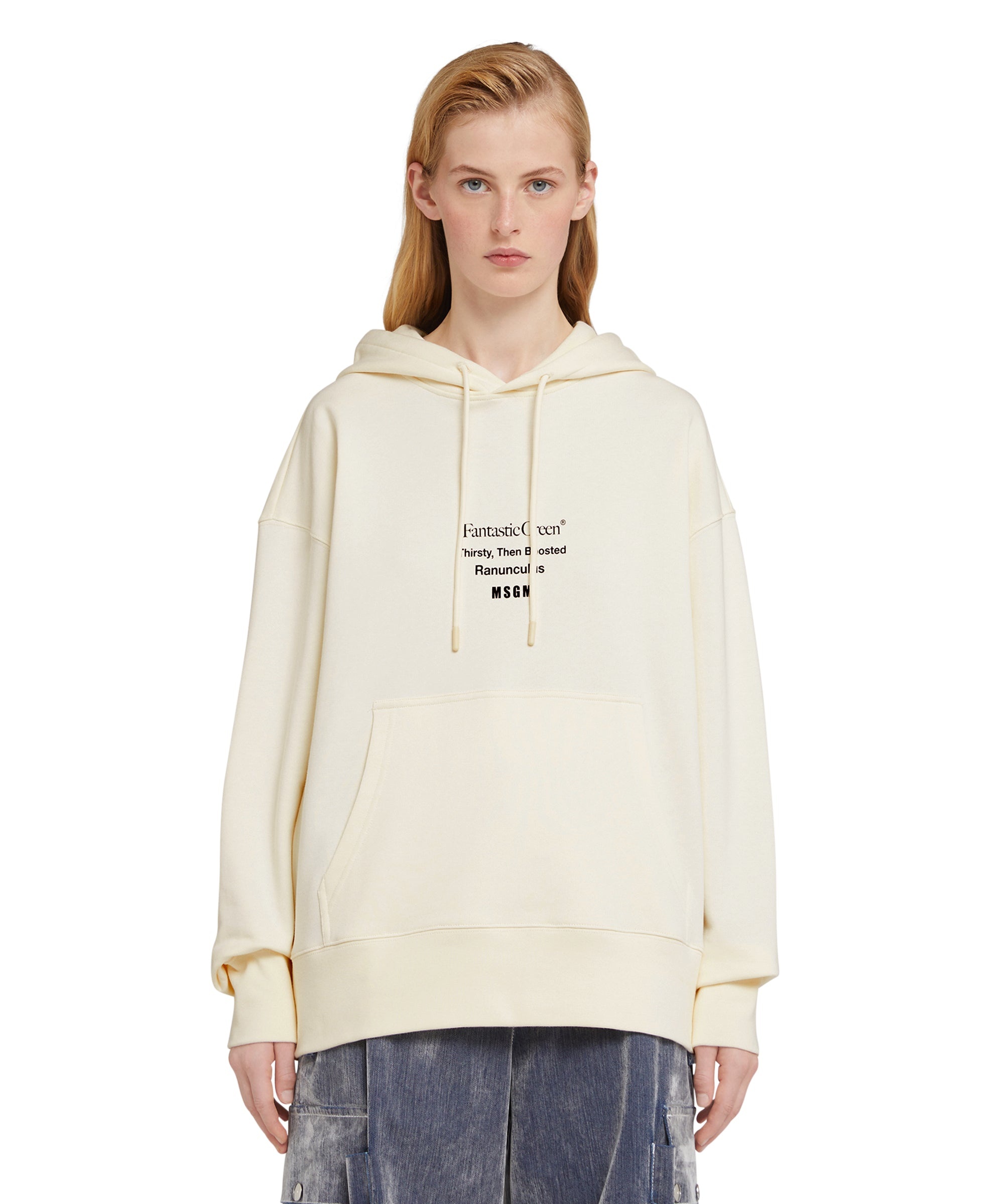 Organic cotton hooded sweatshirt from the MSGM Fantastic Green Capsule - 6