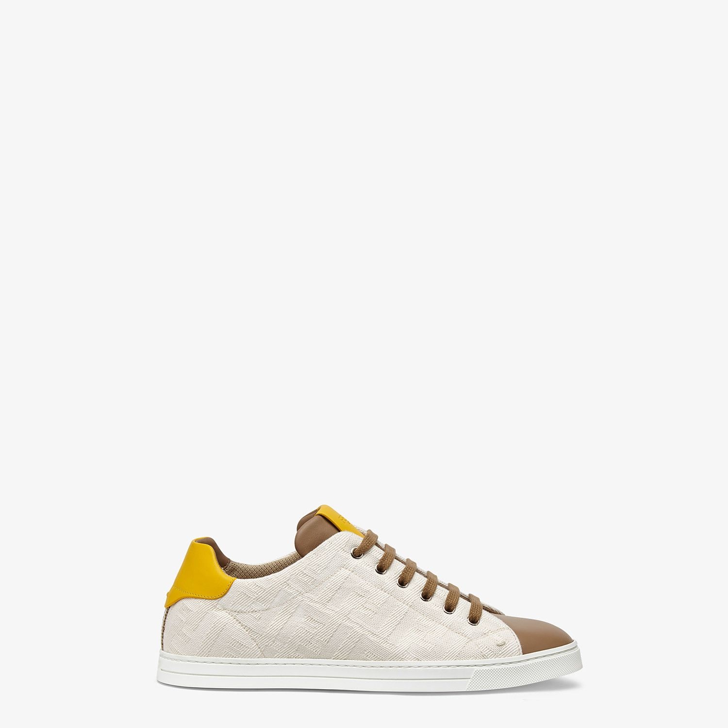 Multicolor canvas and leather low-tops - 1