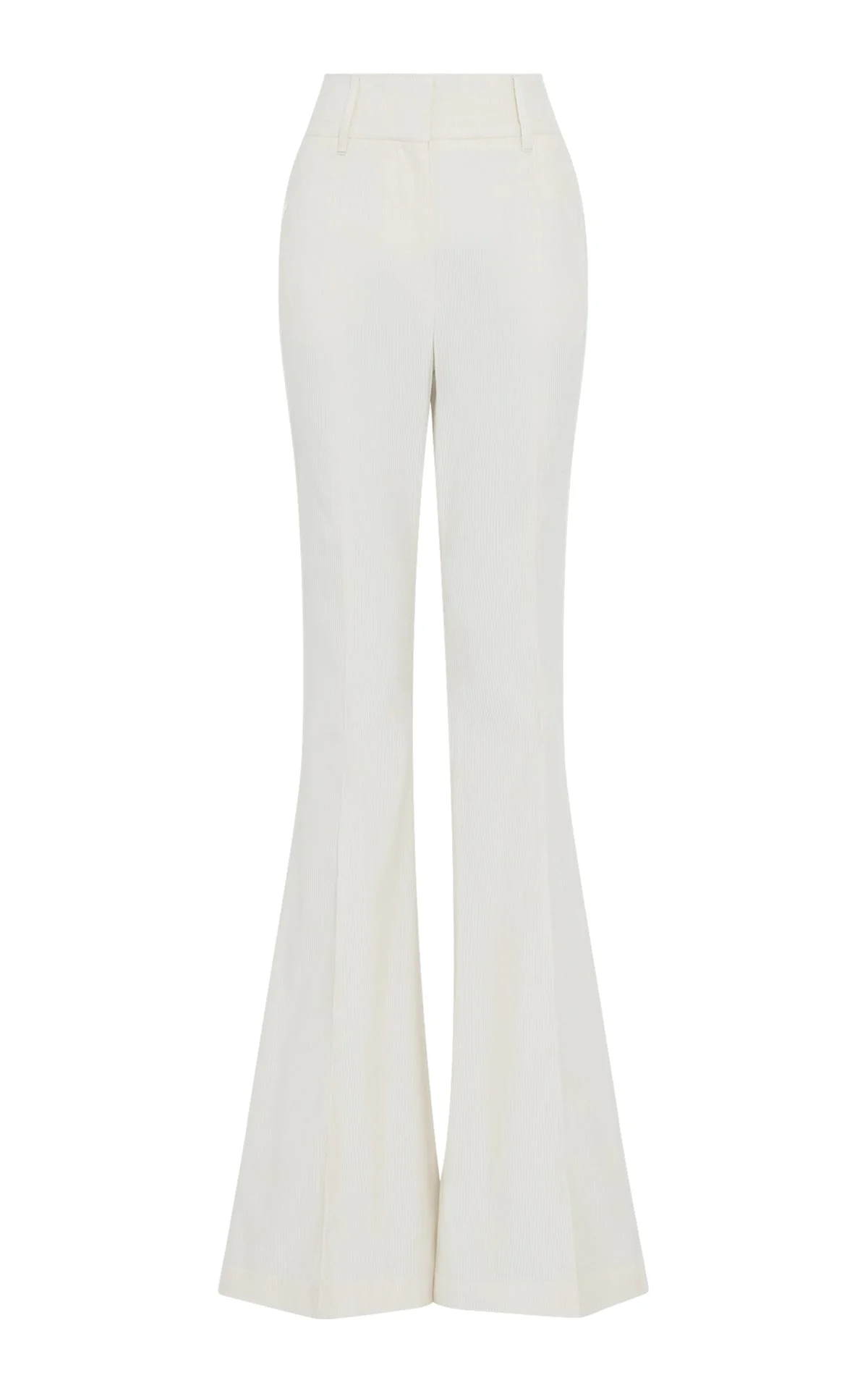 Ianthe Flare Pant in Ivory Sea Island Cotton Corduroy - 1