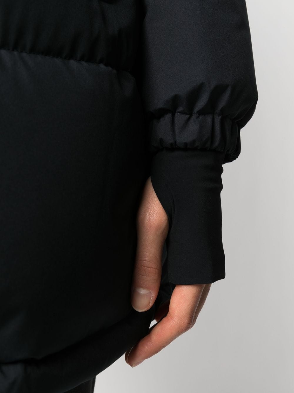 short A-Line padded hooded coat - 5
