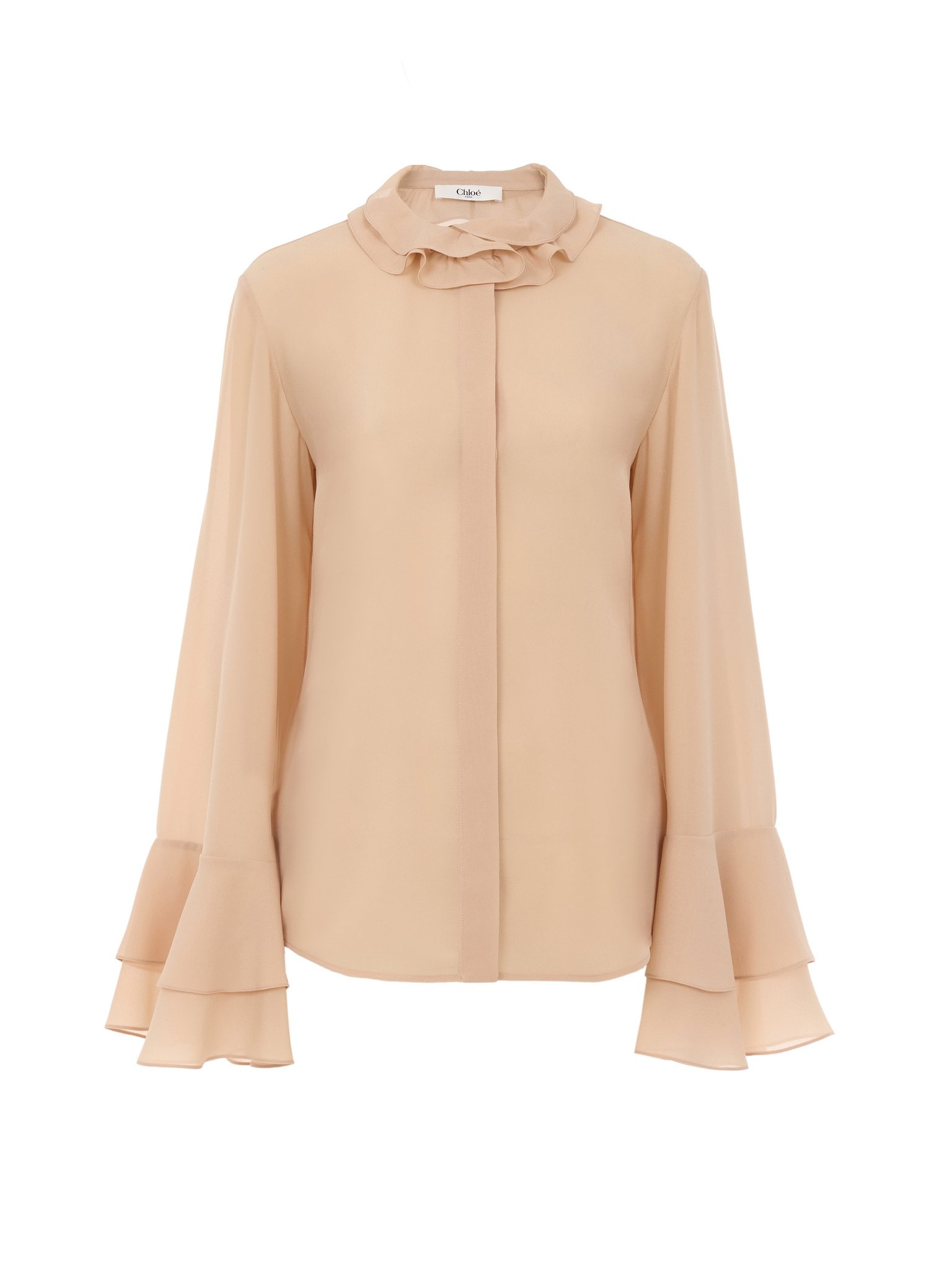 Chloé FLUID BLOUSE IN SILK GEORGETTE | REVERSIBLE