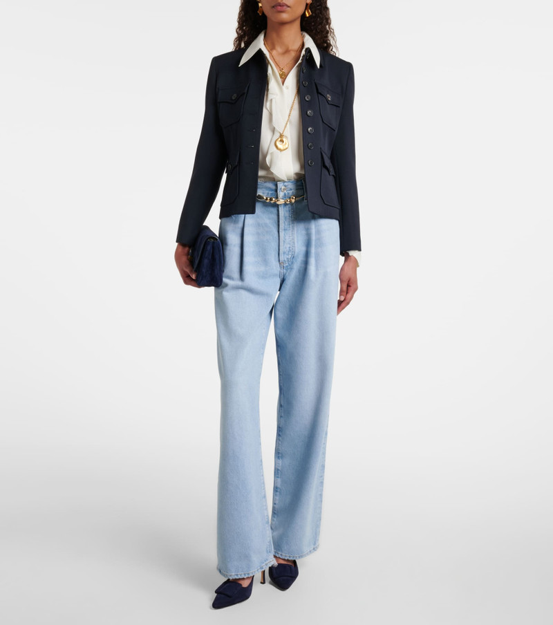 AGOLDE Franka pleated mid-rise wide-leg jeans outlook
