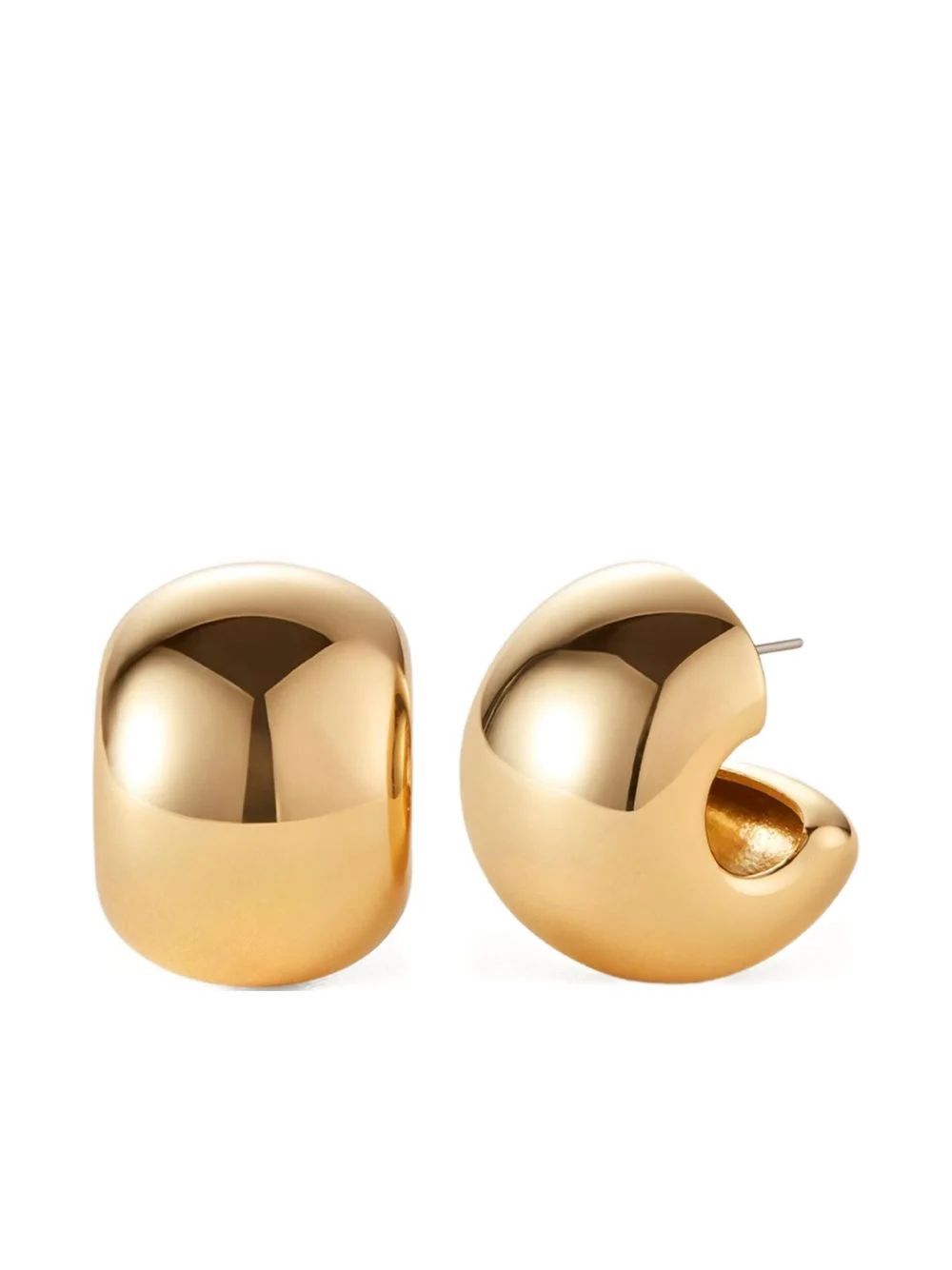 polished hoop earrings - 1