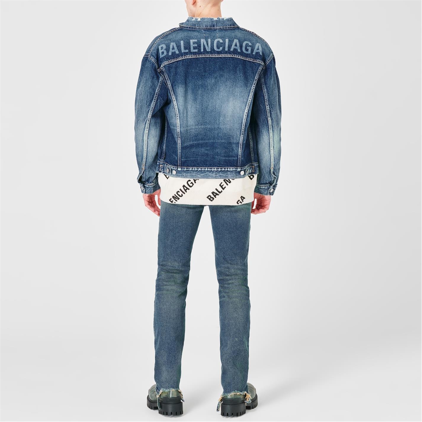 REAR LOGO DENIM JACKET - 4