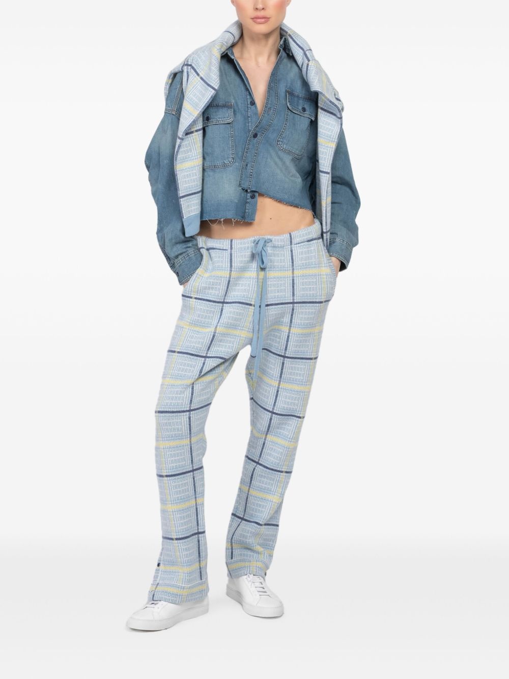 check-print trousers - 2