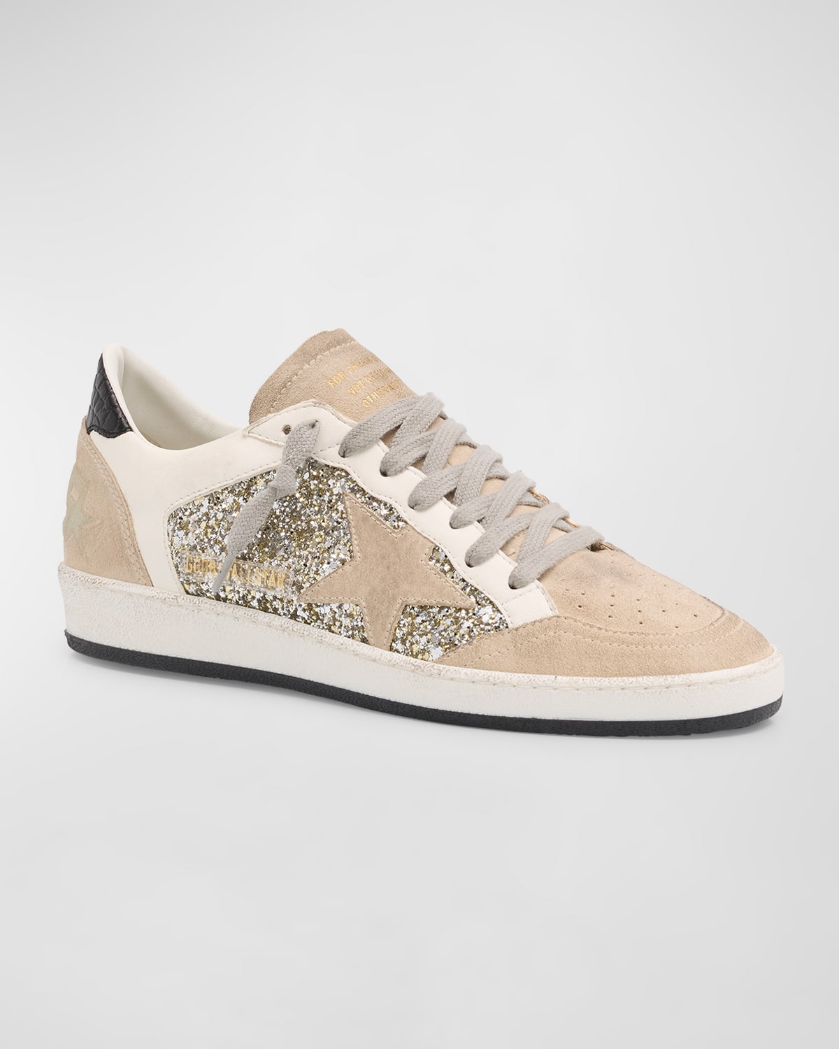 Ballstar Suede Glitter Low-Top Sneakers - 4