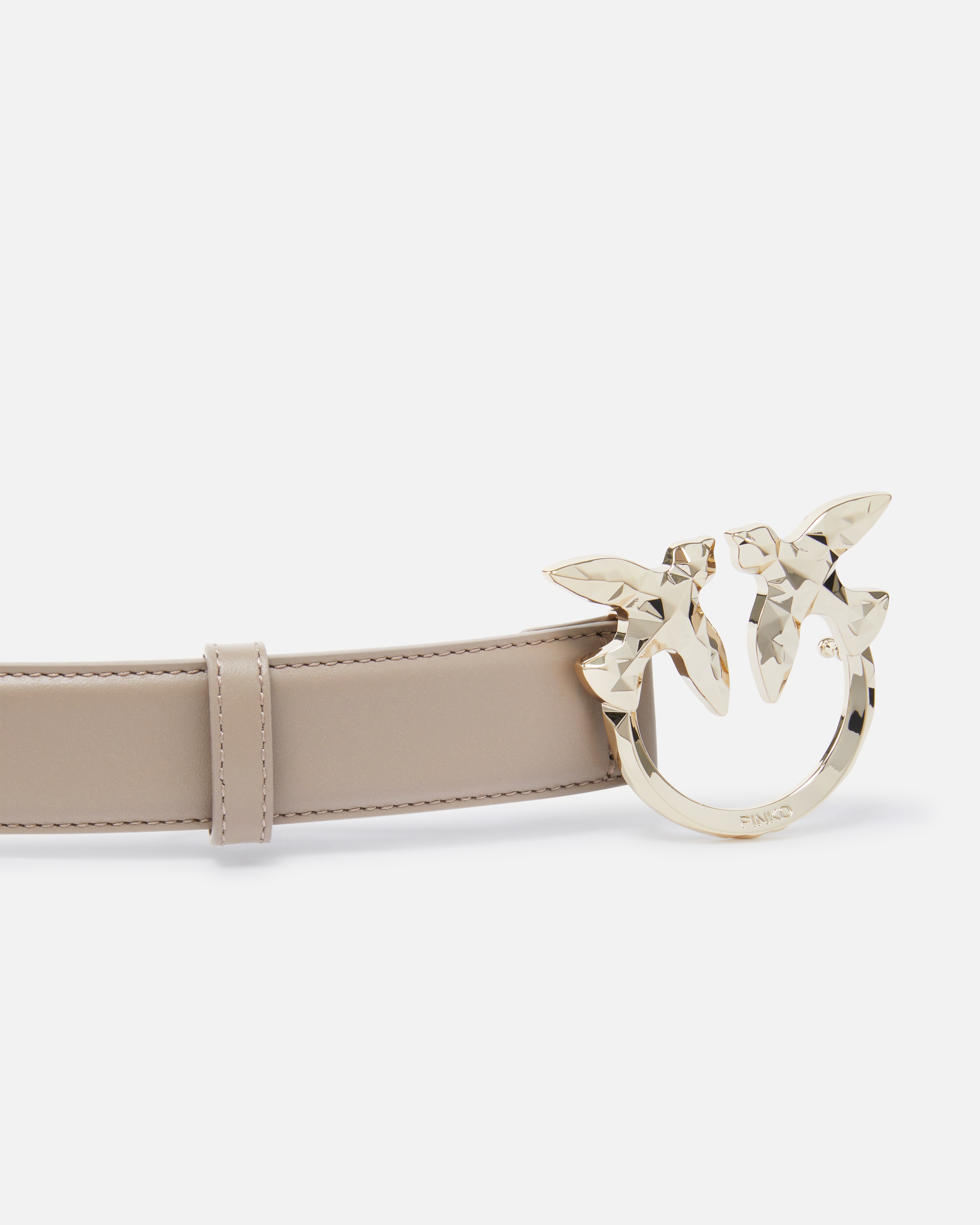 3CM LEATHER BELT WITH BIRD BUCKLE PINKO GALLERIA. - 5