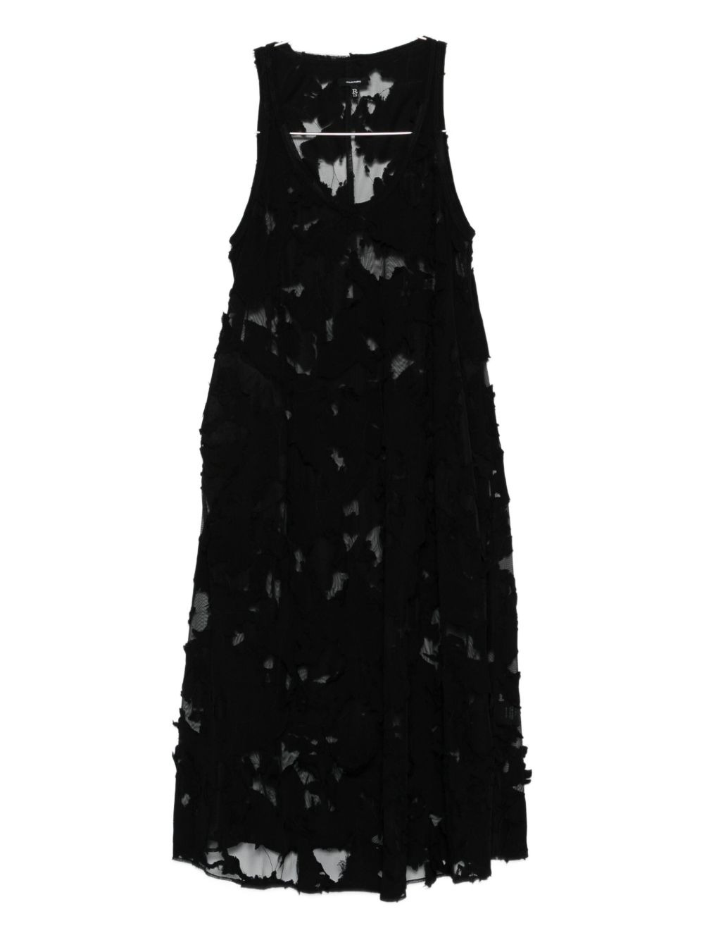 scoop neck midi dress - 1
