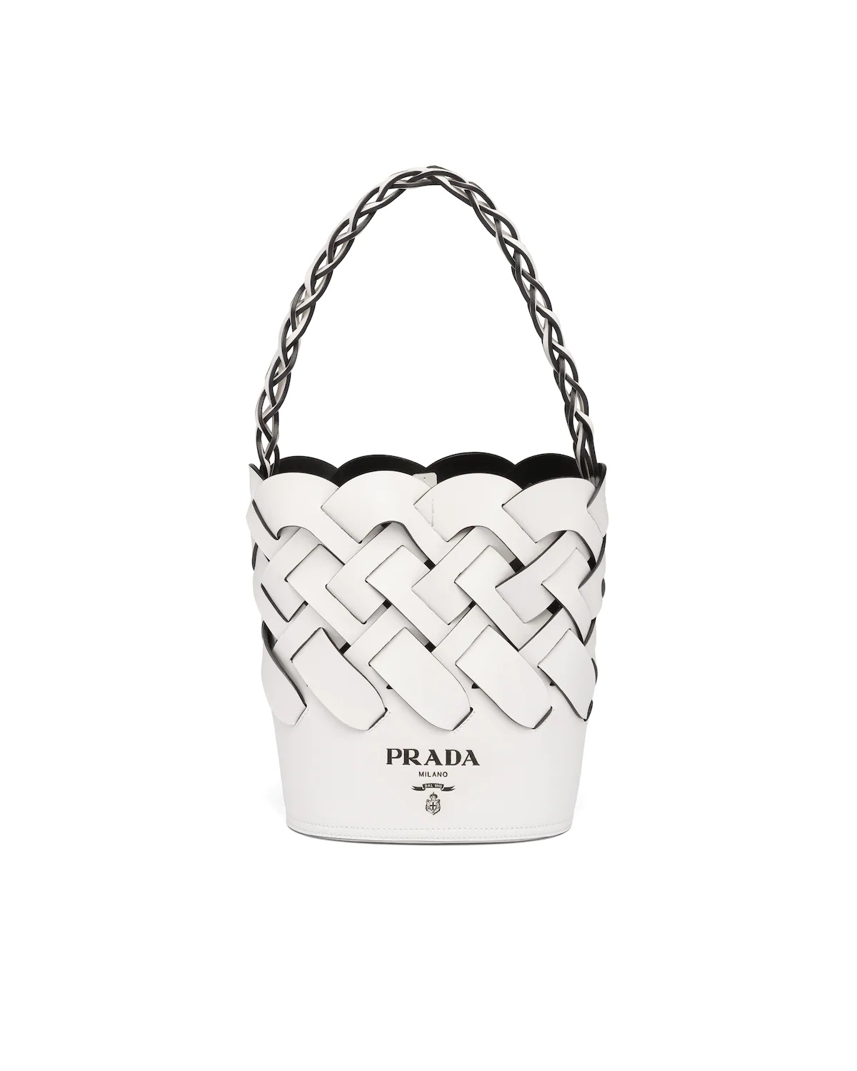 Leather Prada Tress Bucket Bag - 1