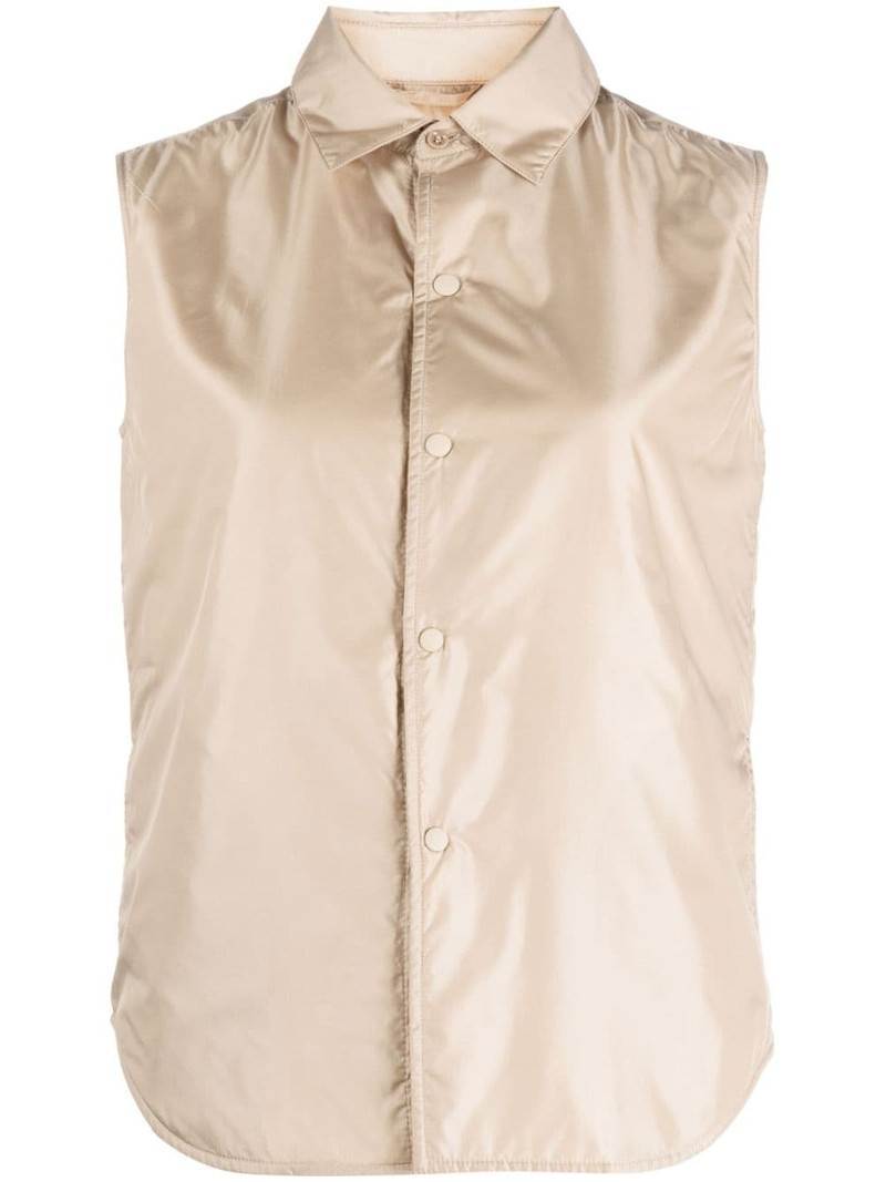 shimmer press-stud fastening gilet 1