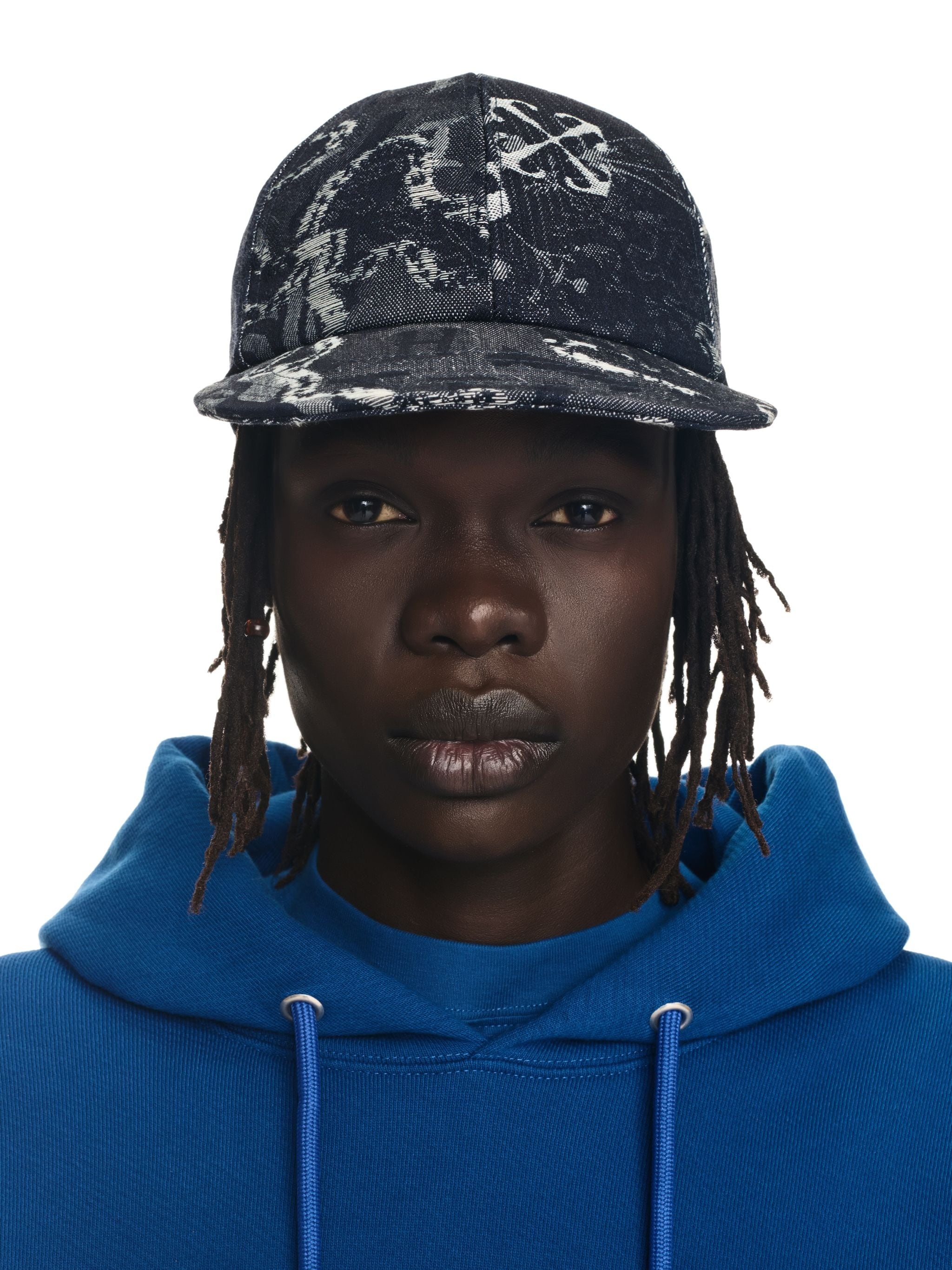 Blue Camo Denim Boxy Cap - 4