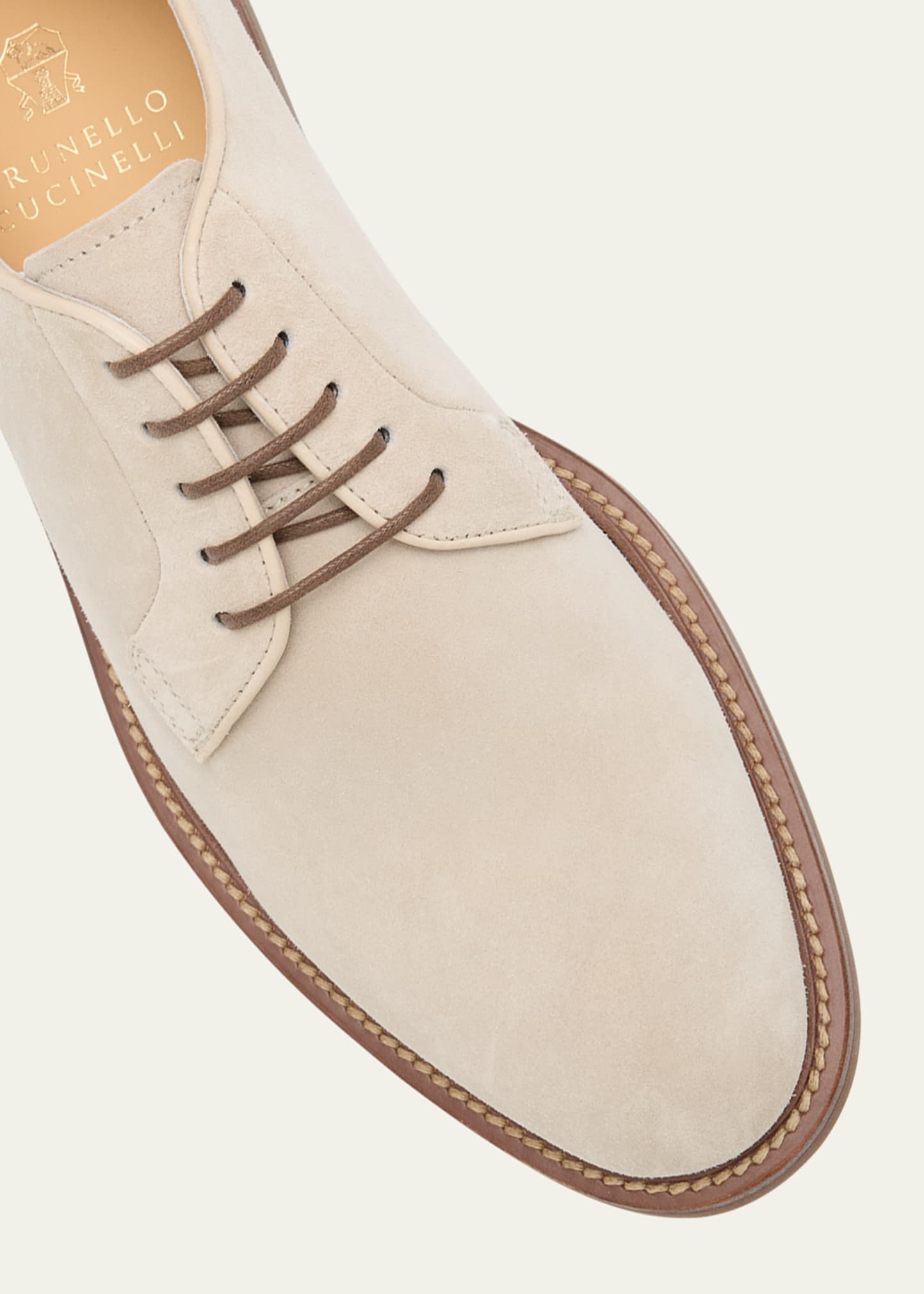 Men's Suede Derby Shoes - 6