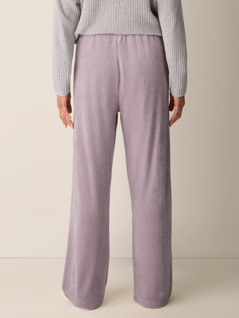 Cozy Velour Knit Wide-Leg Pant 4