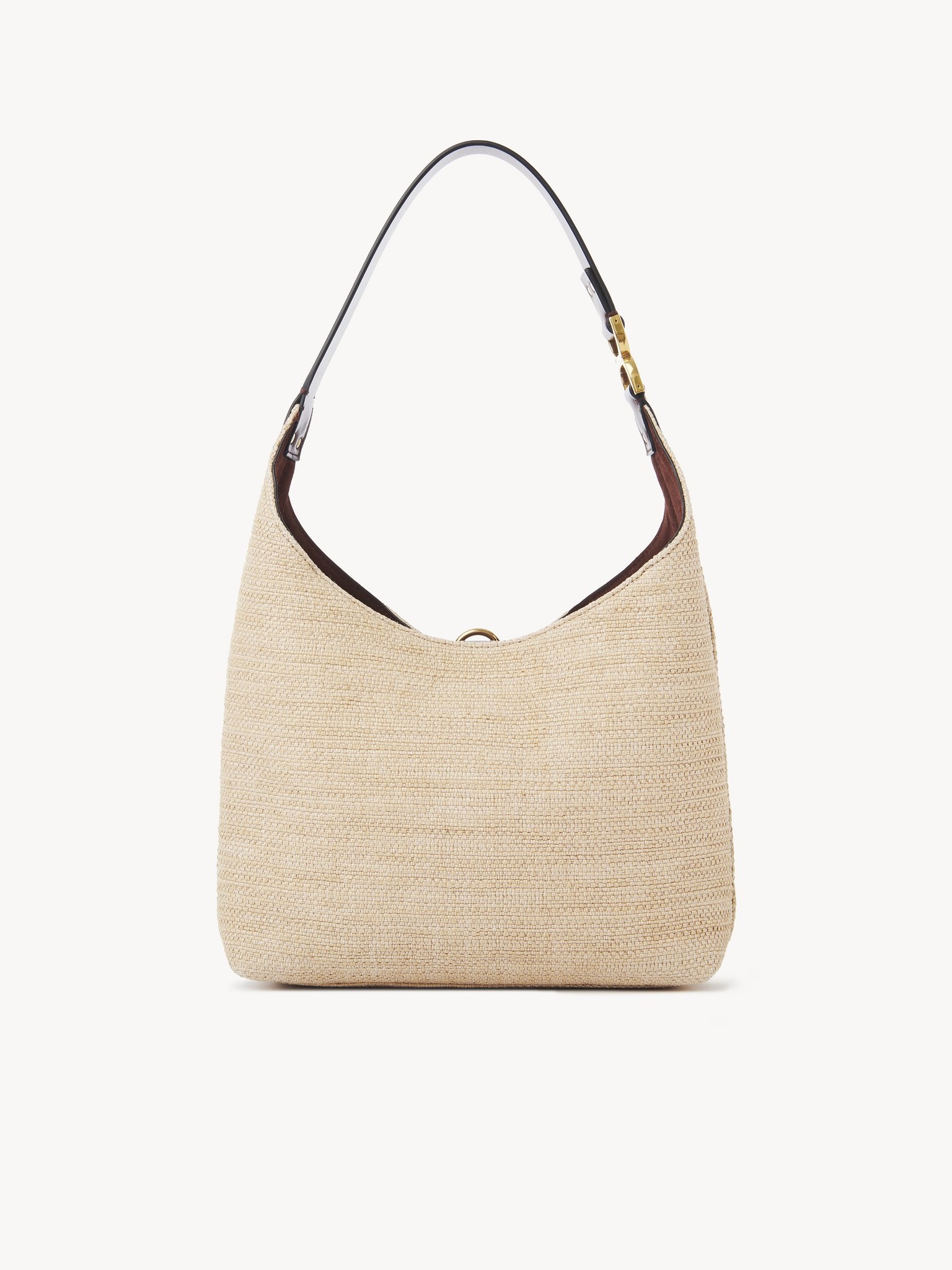 SMALL MARCIE HOBO BAG IN RAFFIA-EFFECT FIBERS - 4