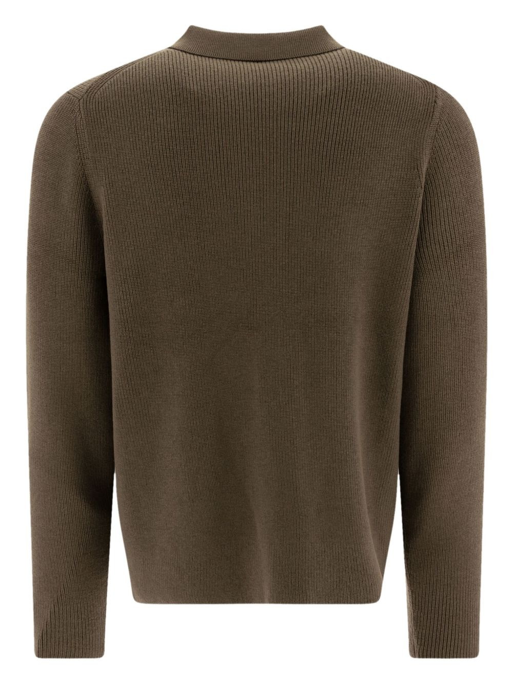 zip-fastening ribbed cardigan - 2
