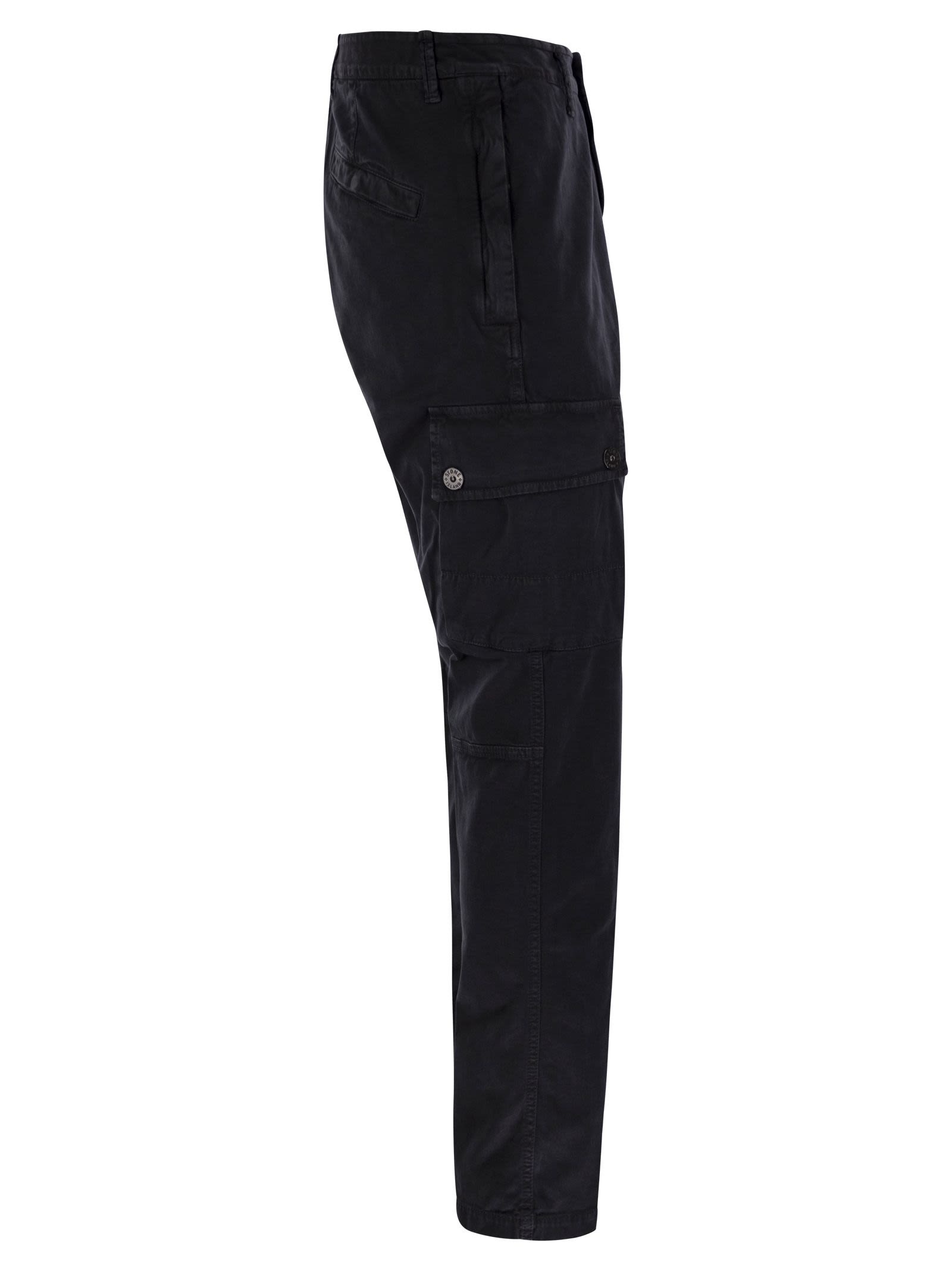 Stone Island Men Cotton Cargo Trousers - 3