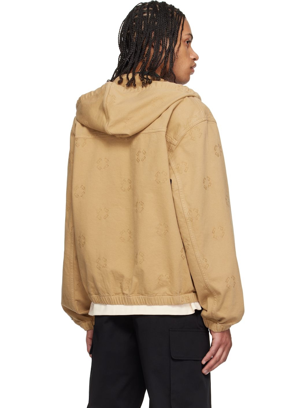 Tan Monogram 72 Zipped Denim Jacket - 3