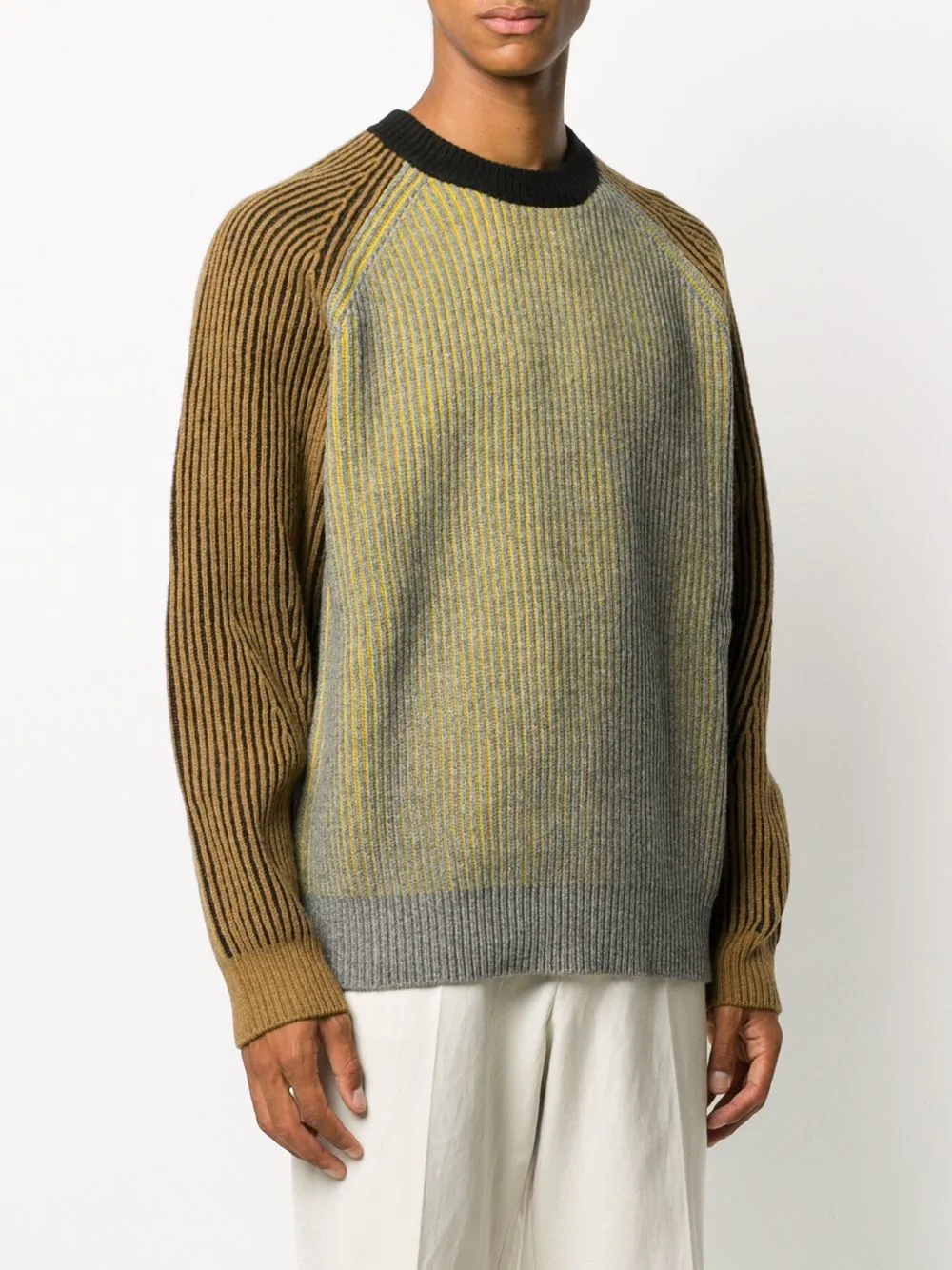 rib-knit wool jumper - 3