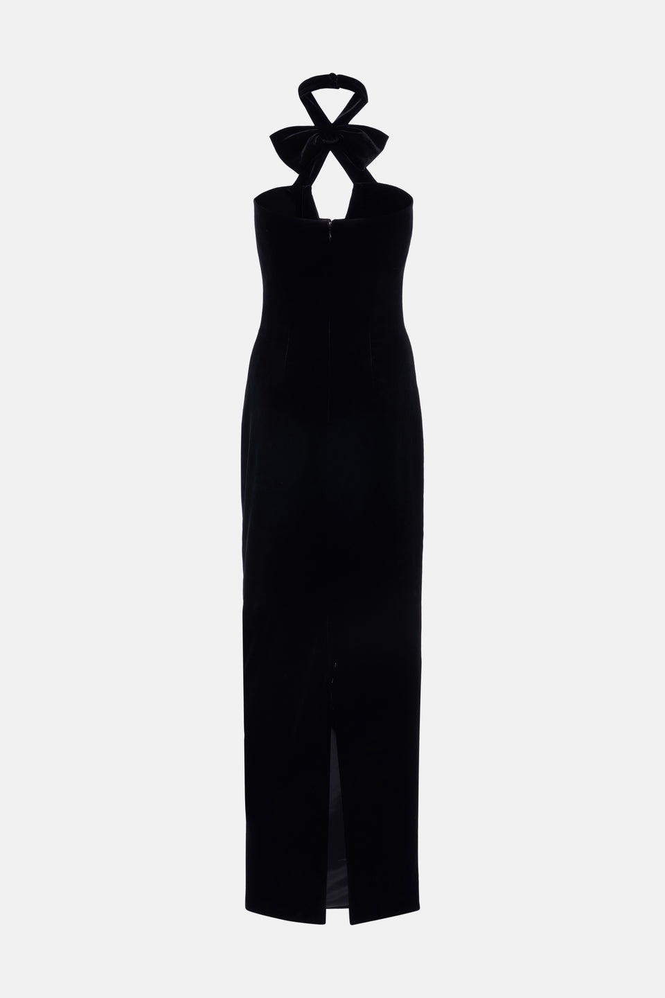 VELVET BUSTIER EVENING DRESS WITH BOW - 2