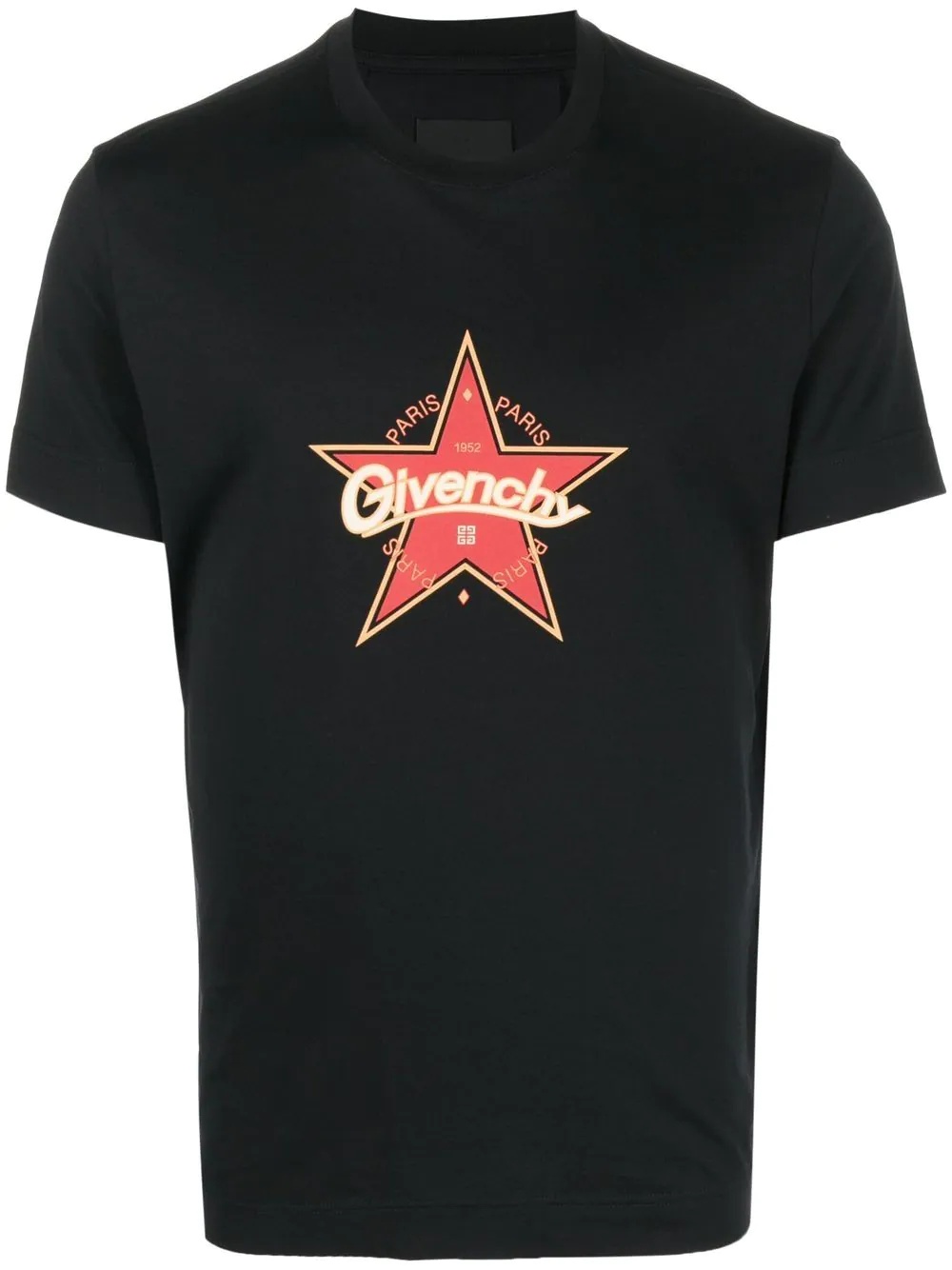 star-print logo T-shirt - 1