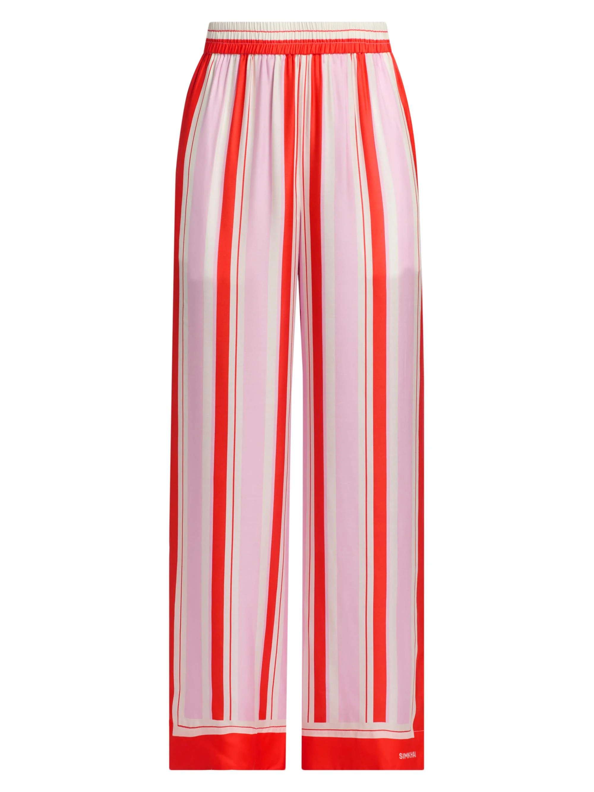 Women's Zuna Striped Silk-Blend Pajama Pants - Tulip Stripe - 1