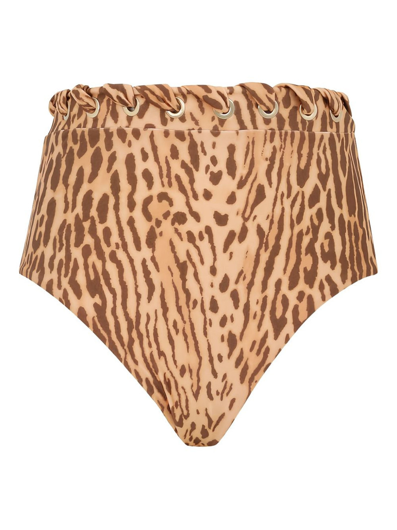 Cascadian leopard-print high-waist bikini bottom 1