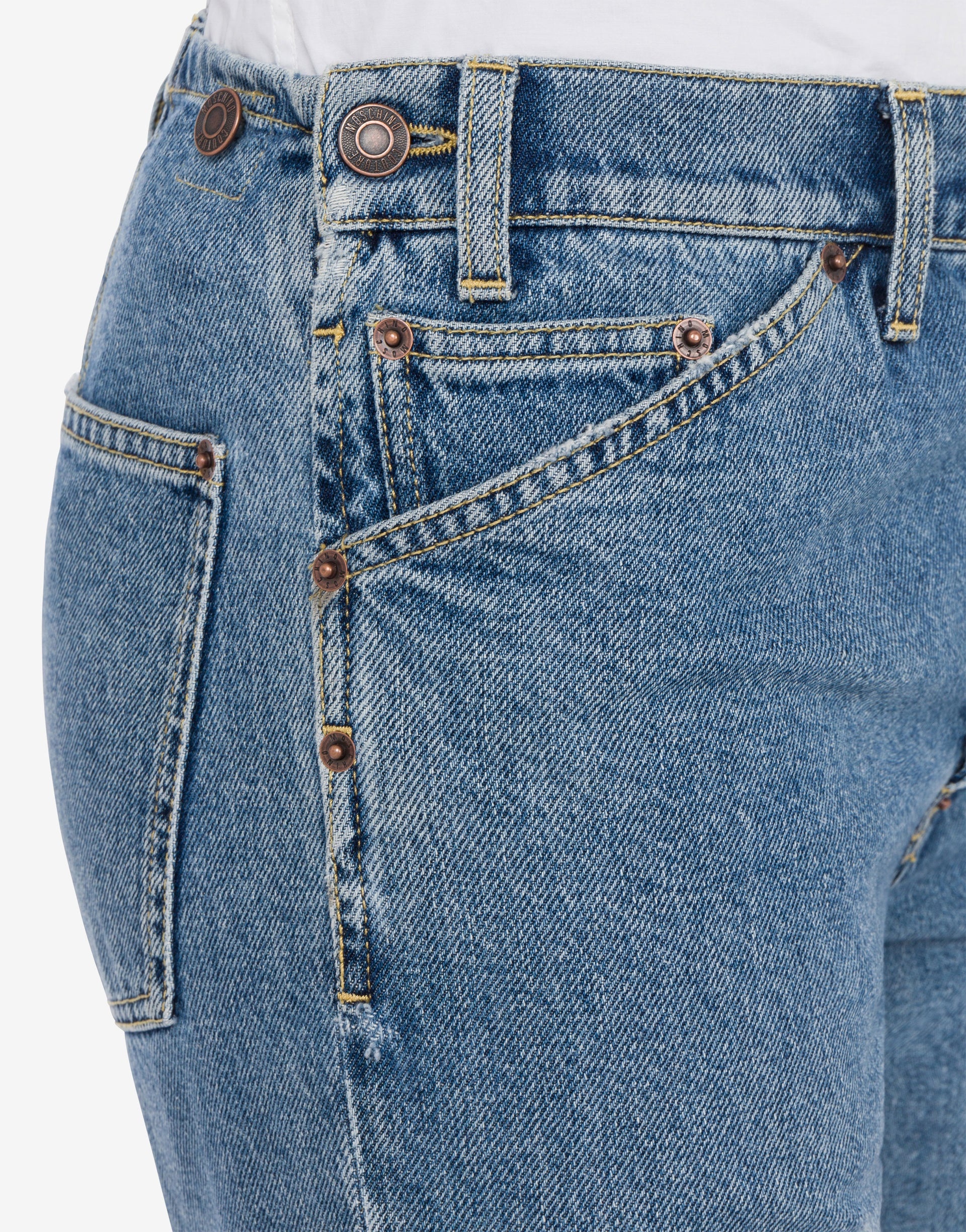 DENIM TROUSERS LAUREL CROWN LOGO - 3