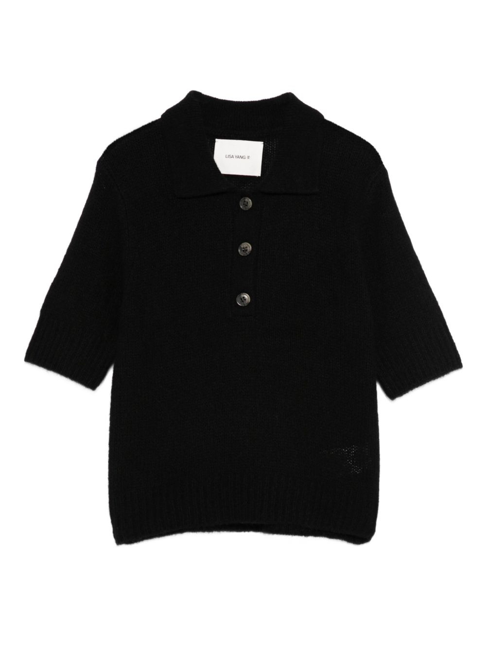 knitted polo top - 1