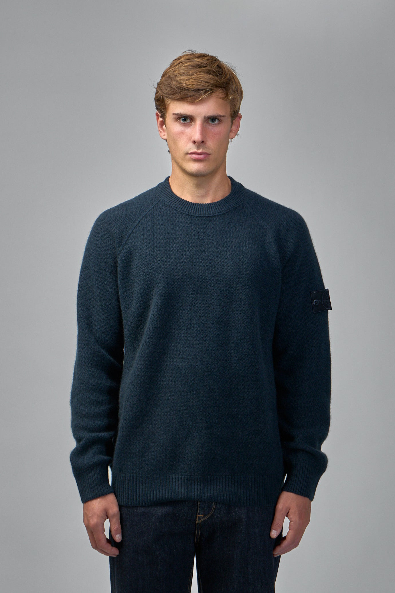 Crew Neck Knitted Sweatshirt - 3